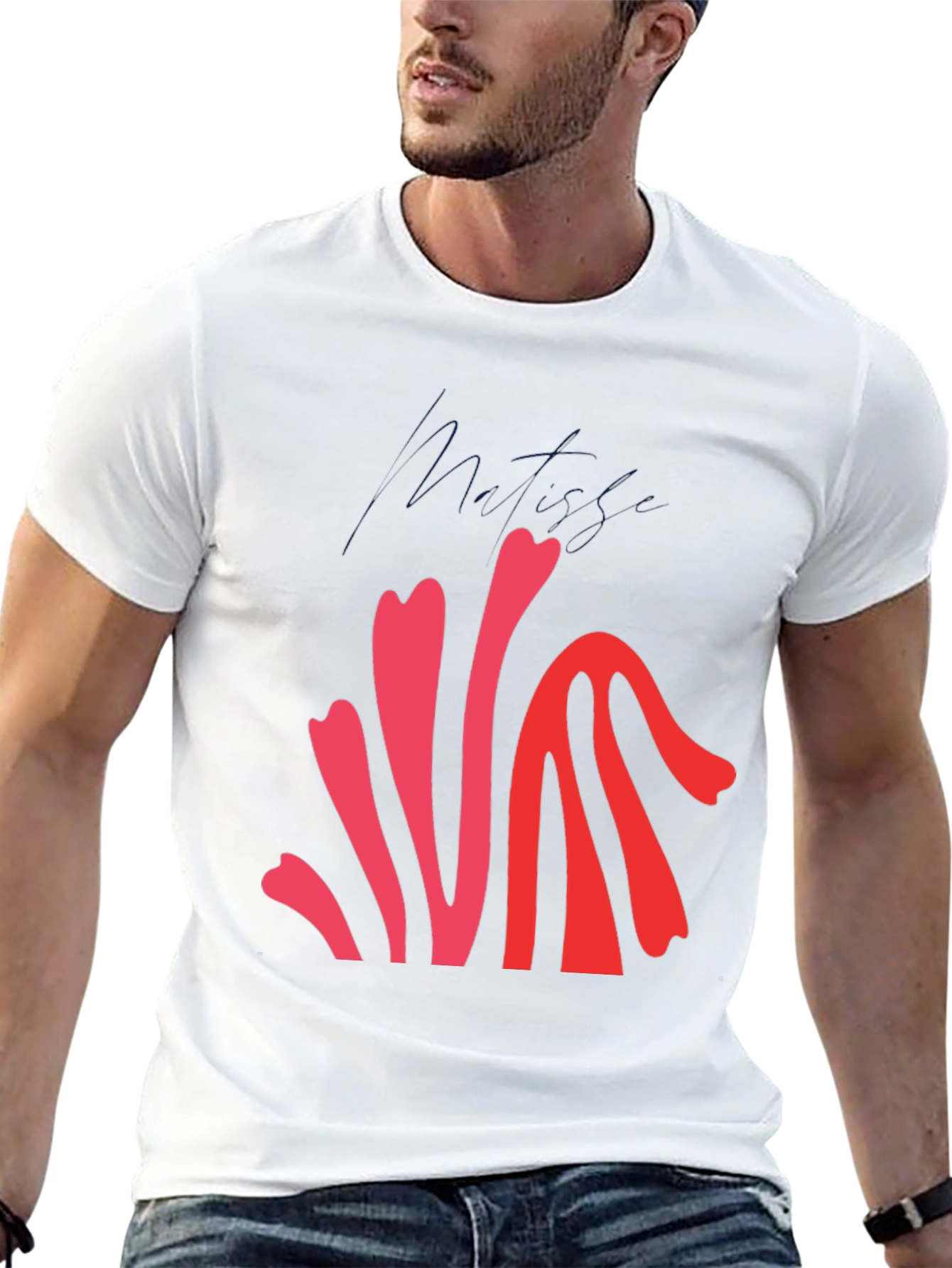 Abstract Graphic Print Crew Neck T-Shirt