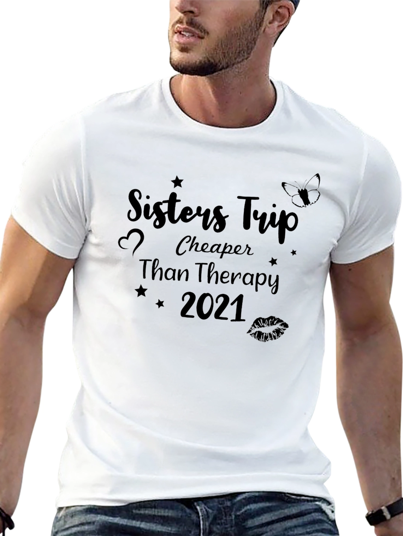 Sisters Trip Cheaper Than Therapy 2021 Black Tee