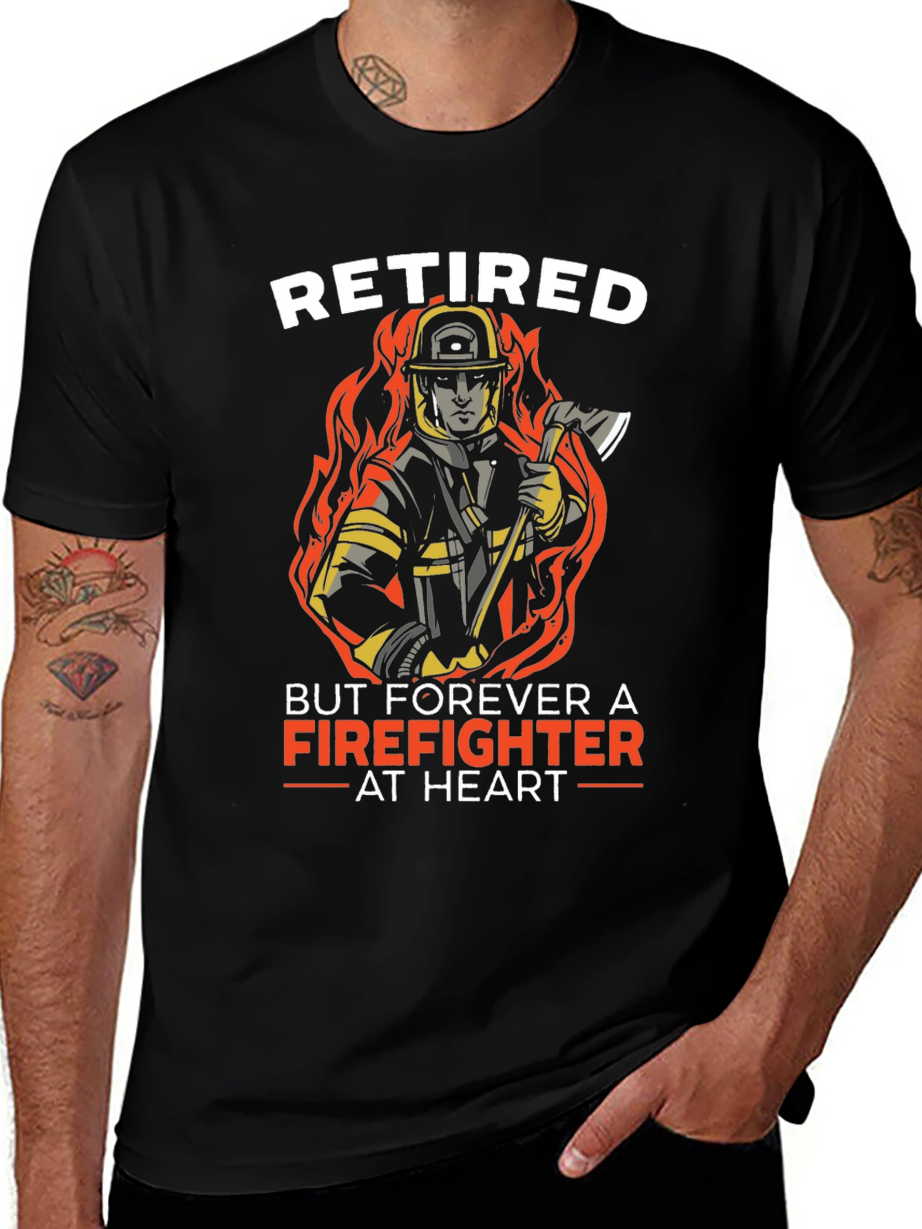 Retired Firefighter T-Shirt - Forever at Heart