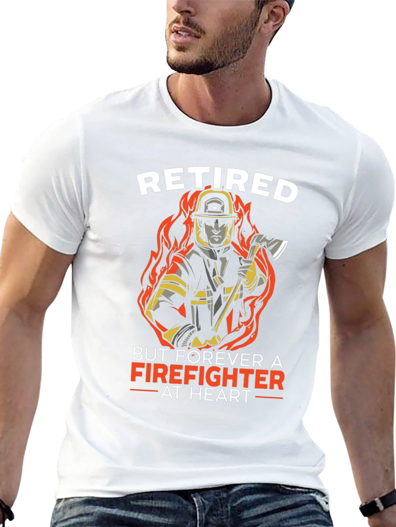Retired Firefighter T-Shirt - Forever at Heart