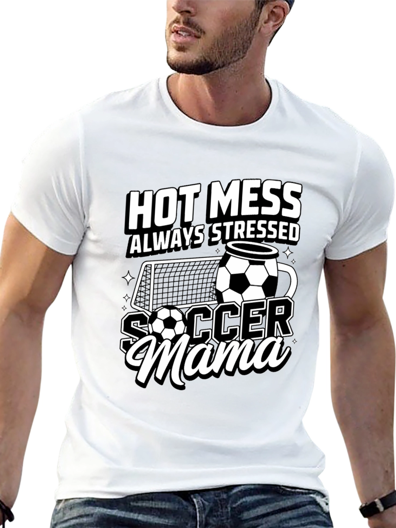 Hot Mess Soccer Mama T-Shirt
