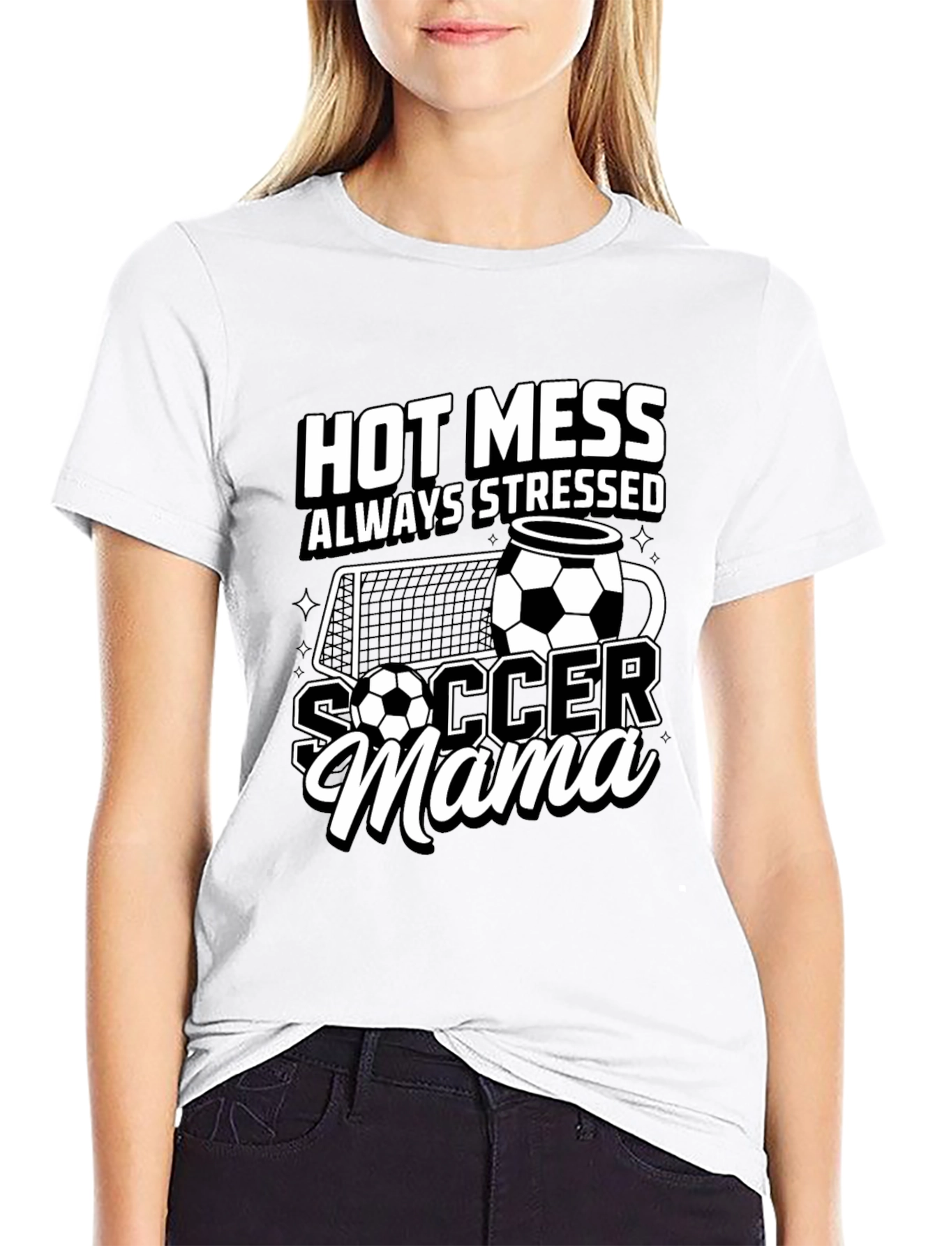 Hot Mess Soccer Mama T-Shirt