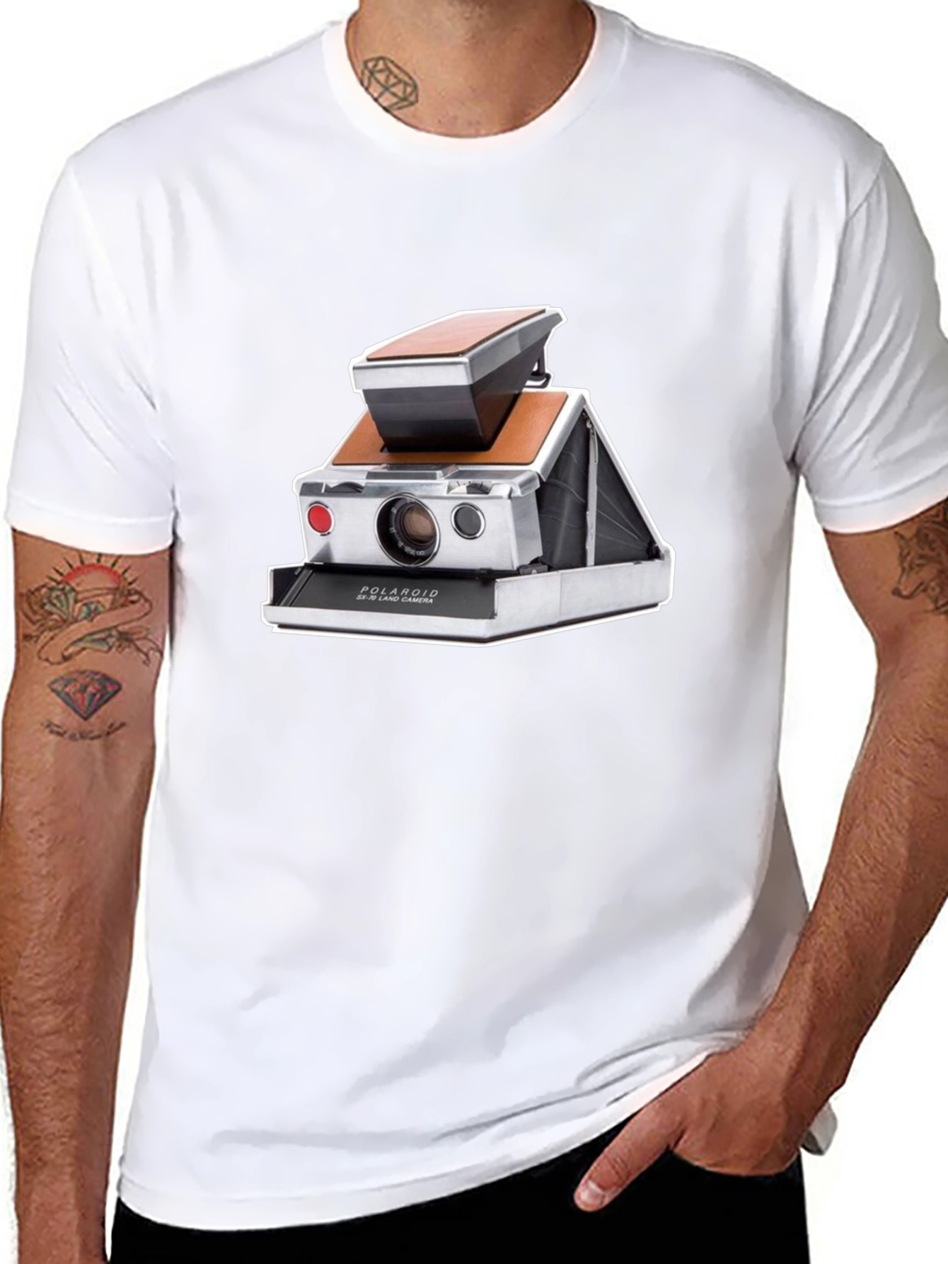 Retro Camera Graphic Tee - Classic Polaroid Design
