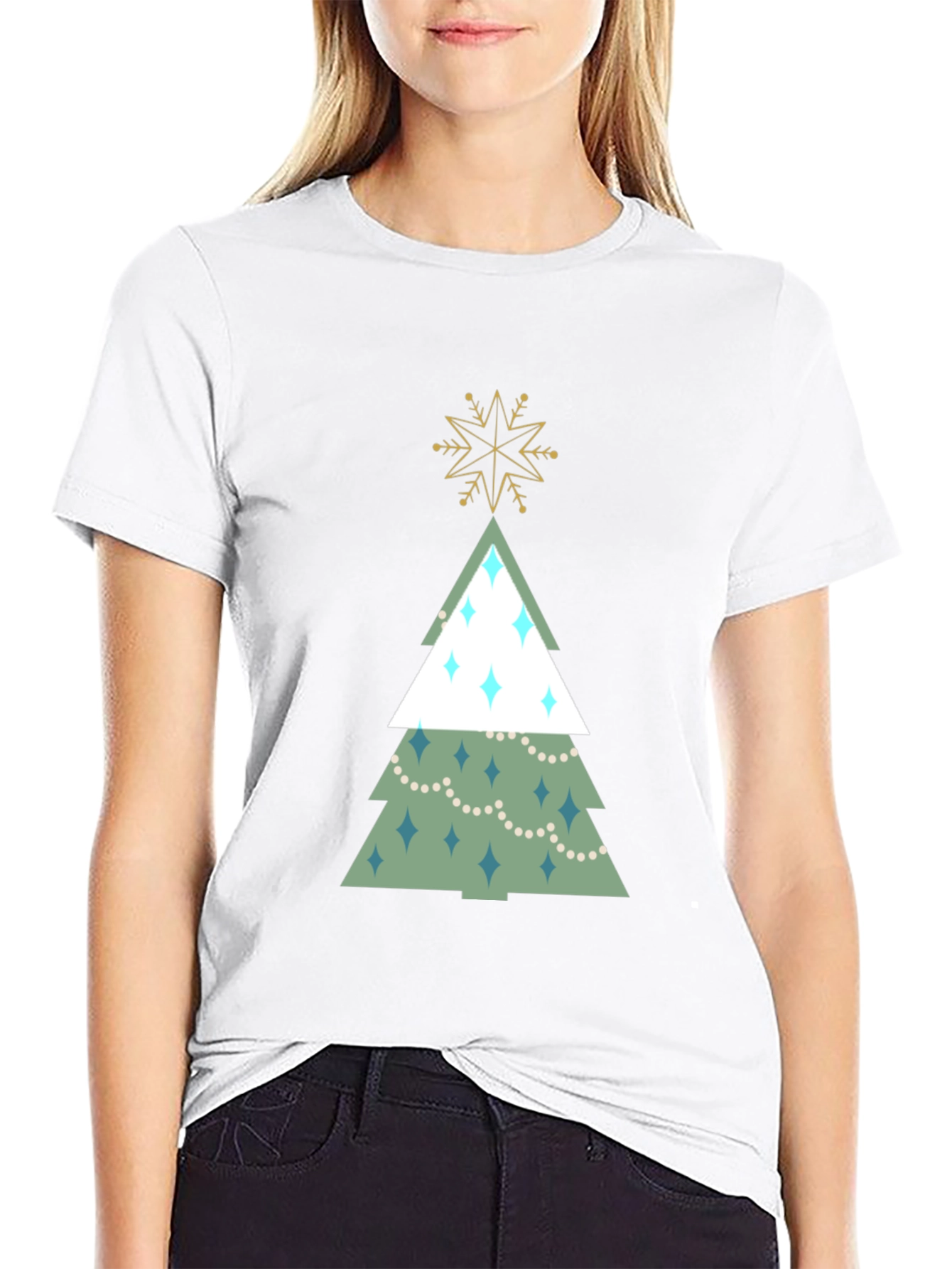 Festive Christmas Tree Graphic Tee - Holiday Style