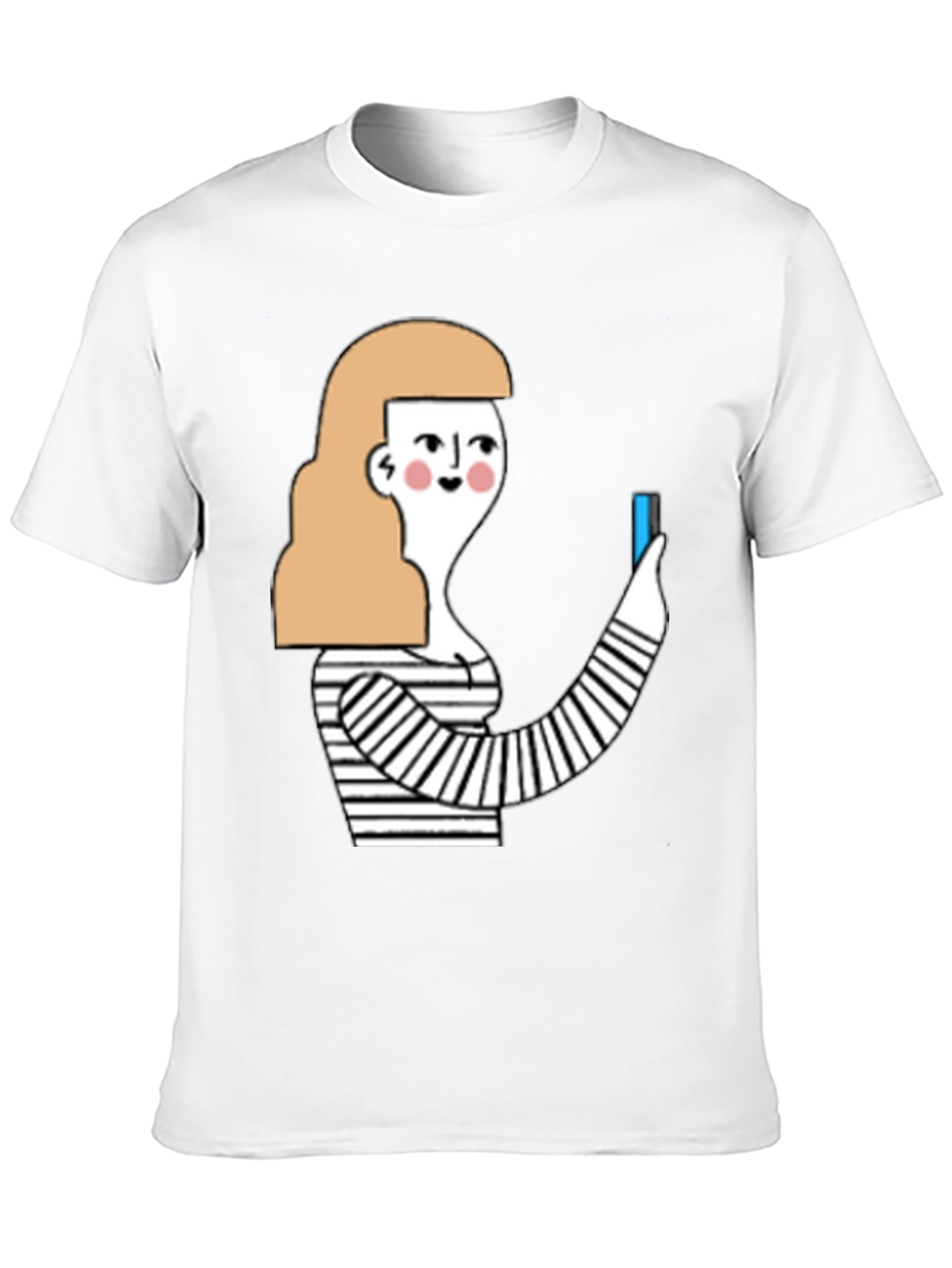 Quirky Graphic Tee - Stylish Cartoon Woman