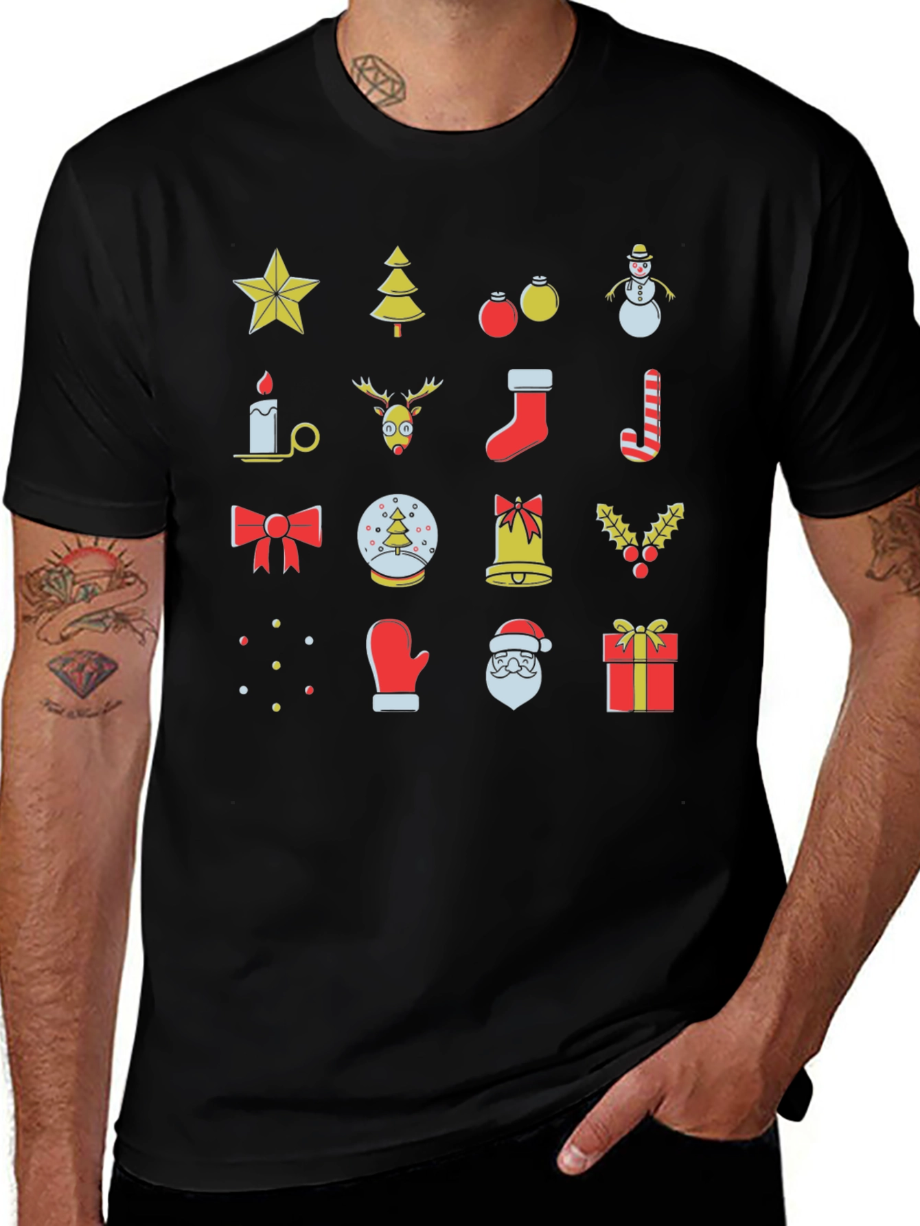 Festive Christmas Icon T-Shirt - Holiday Cheer