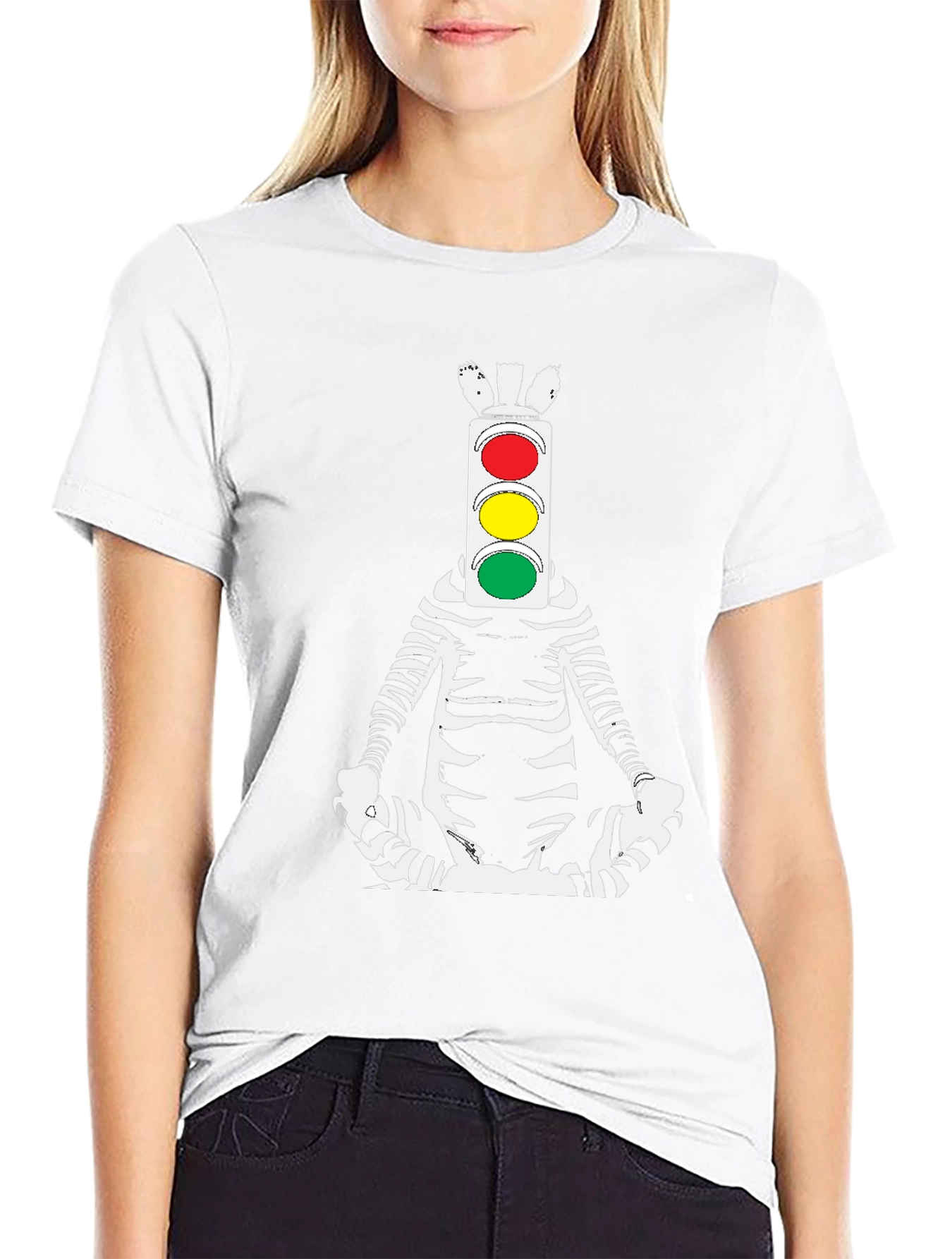 Zebra Traffic Light Meditating T-Shirt