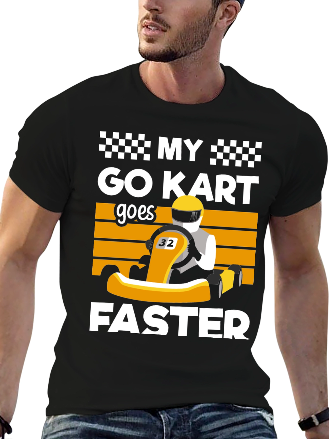 My Go Kart Goes Faster Black T-Shirt
