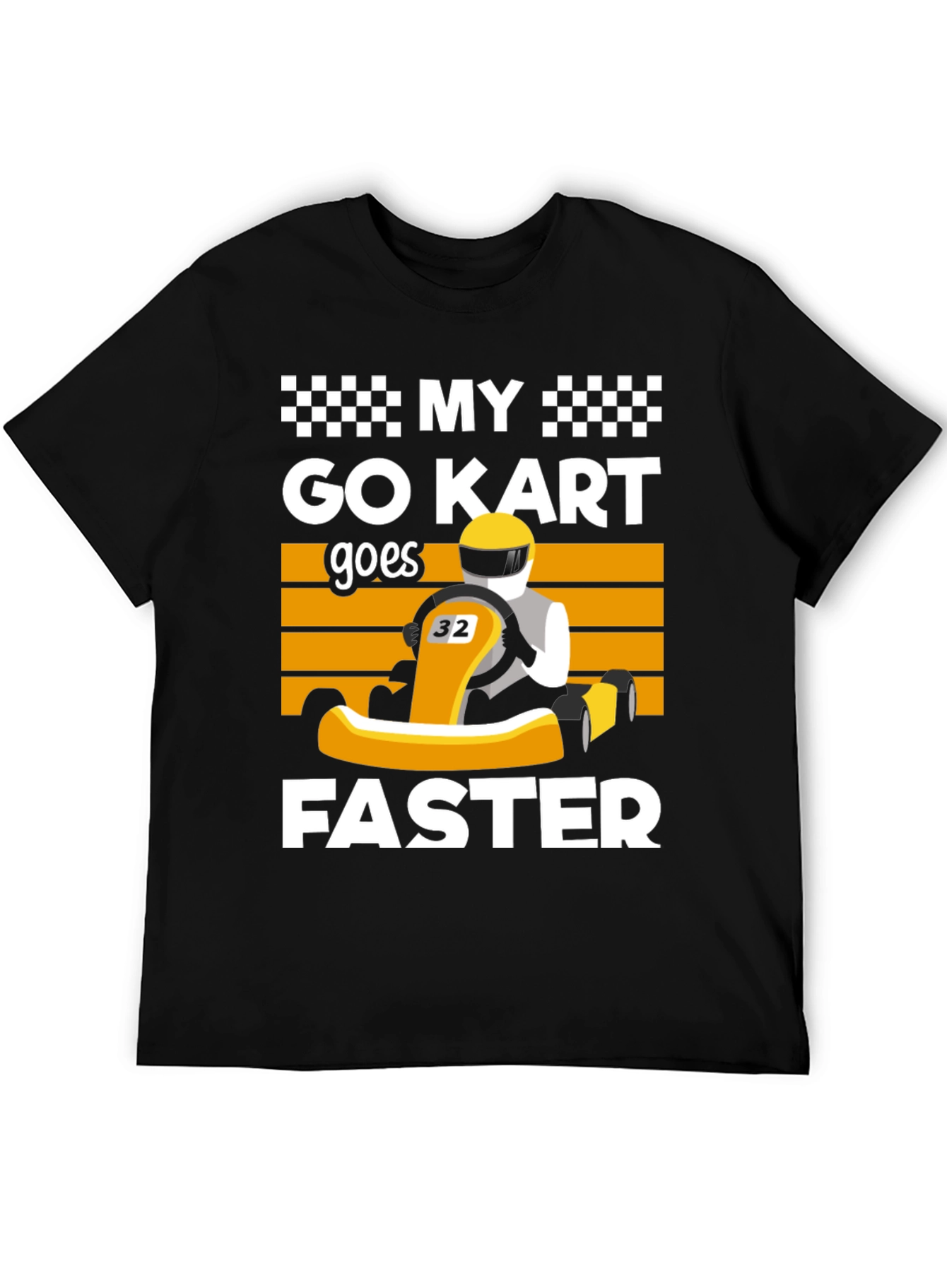 My Go Kart Goes Faster Black T-Shirt