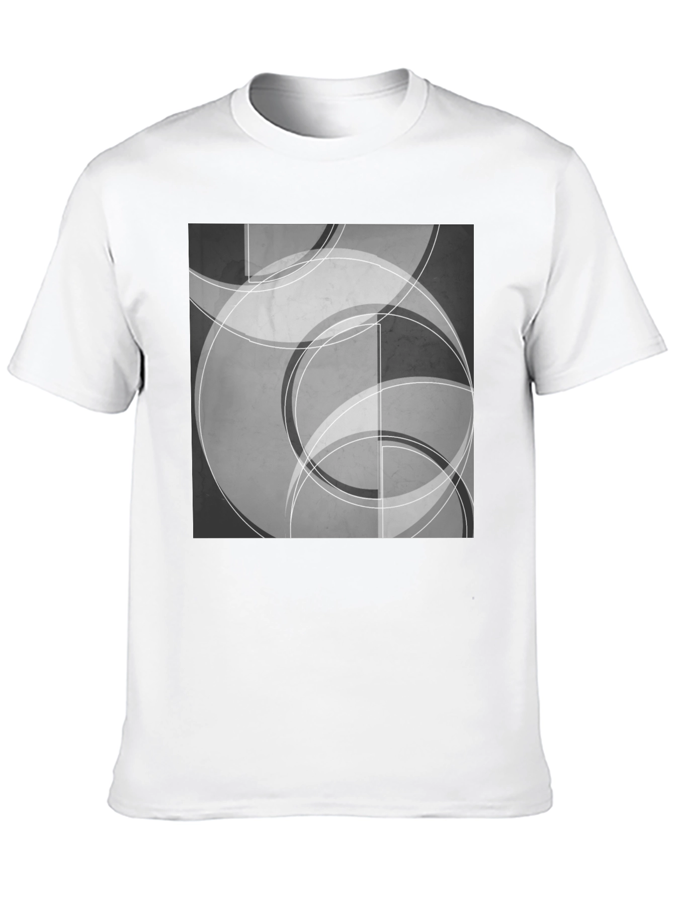 Abstract Circle Graphic Tee - Black