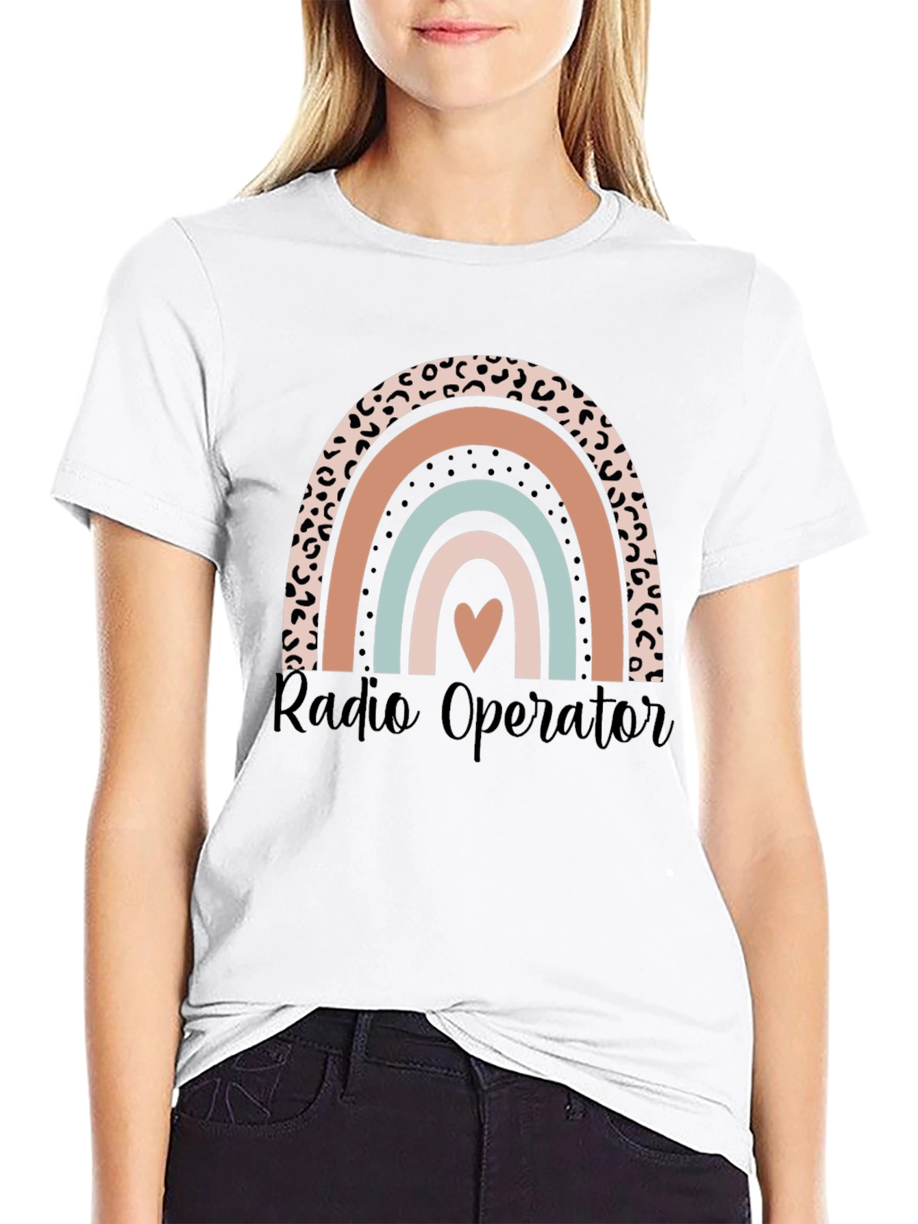 Radio Operator Rainbow Graphic Tee - Black