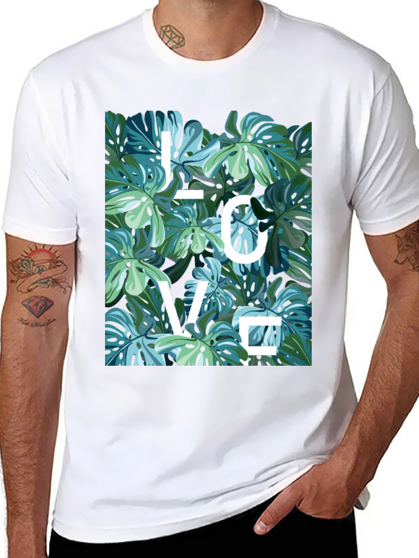 Tropical Leaf Love T-Shirt