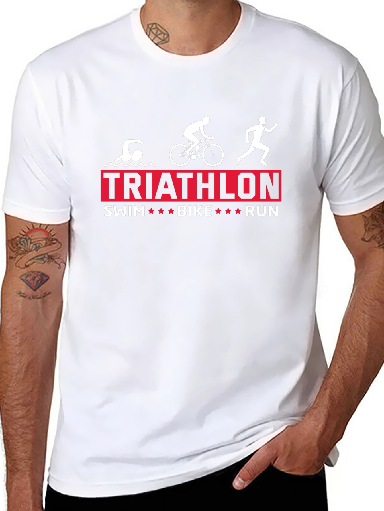 Triathlon Swim Bike Run Graphic T-Shirt