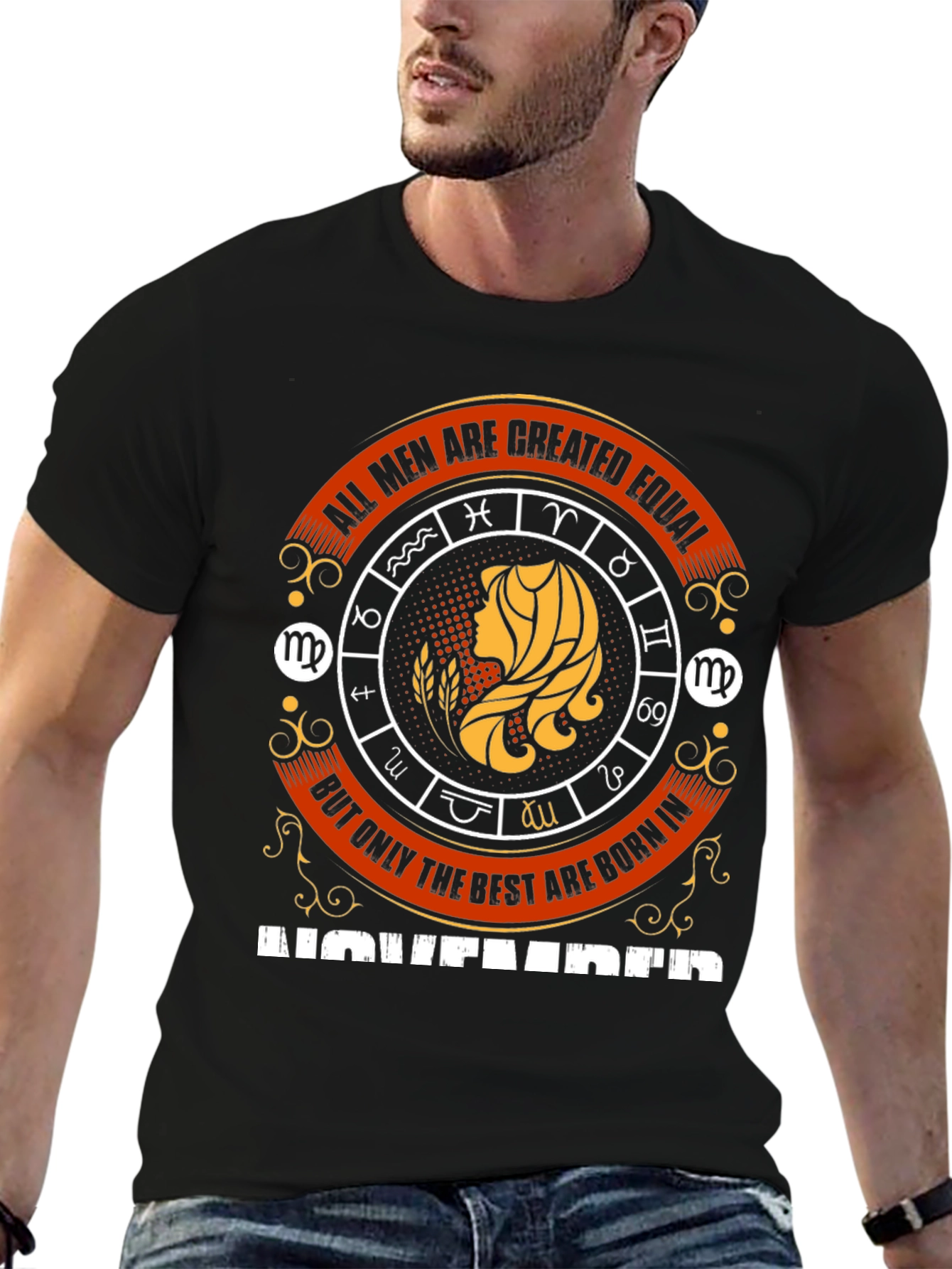 November Zodiac Virgo Mens T-Shirt
