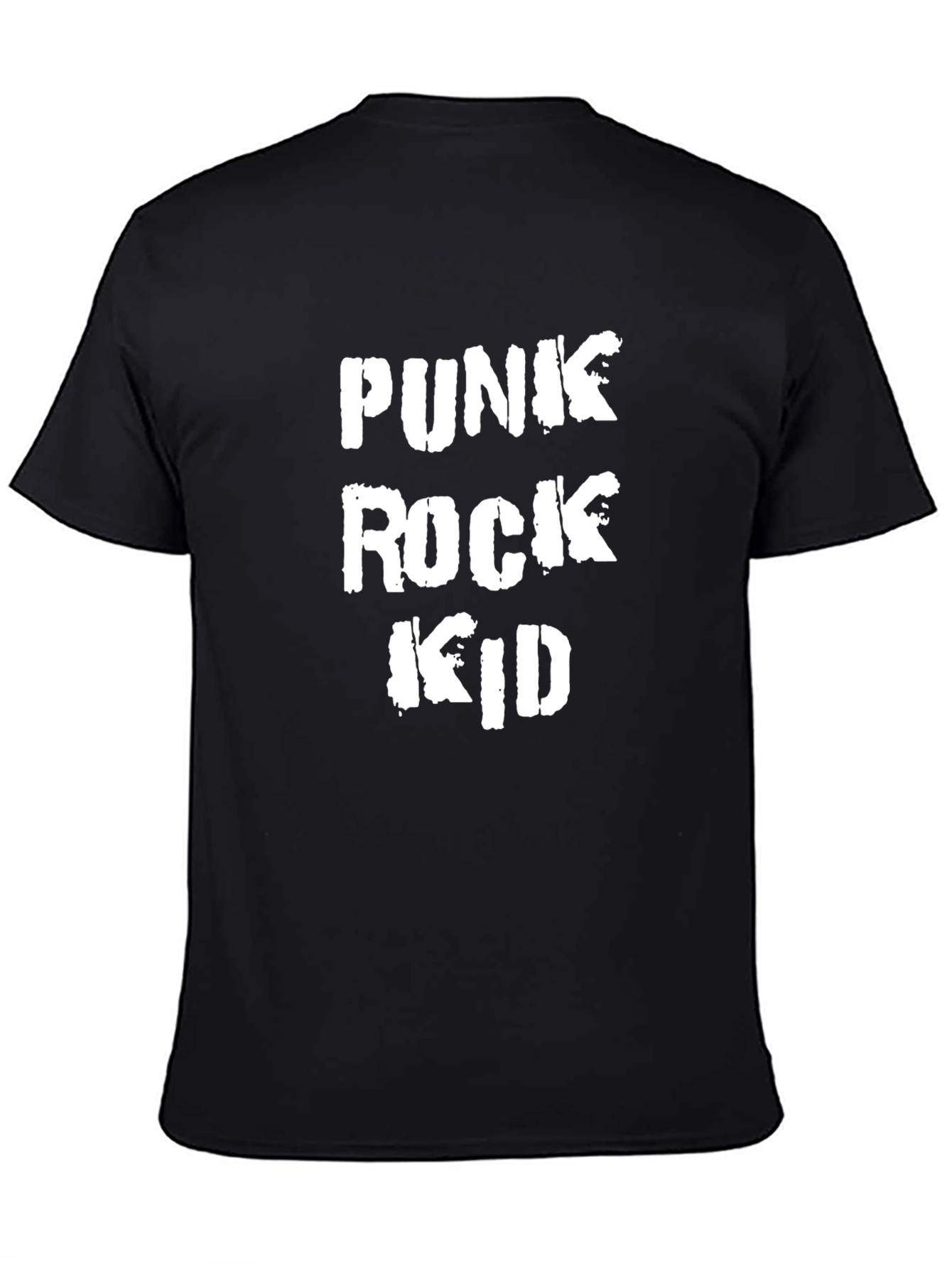 Punk Rock Kid Black Graphic T-Shirt