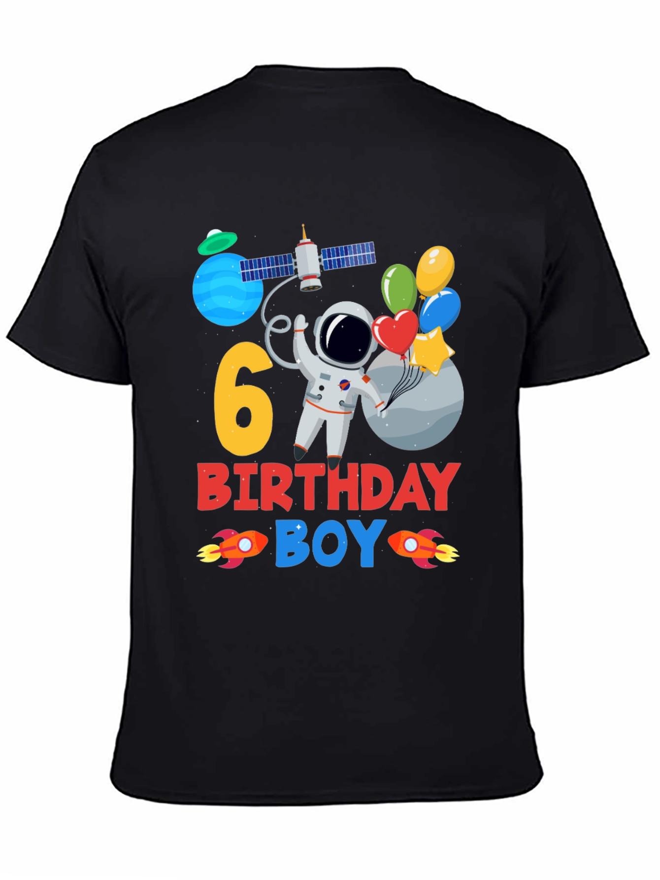 6th Birthday Boy Astronaut T-Shirt