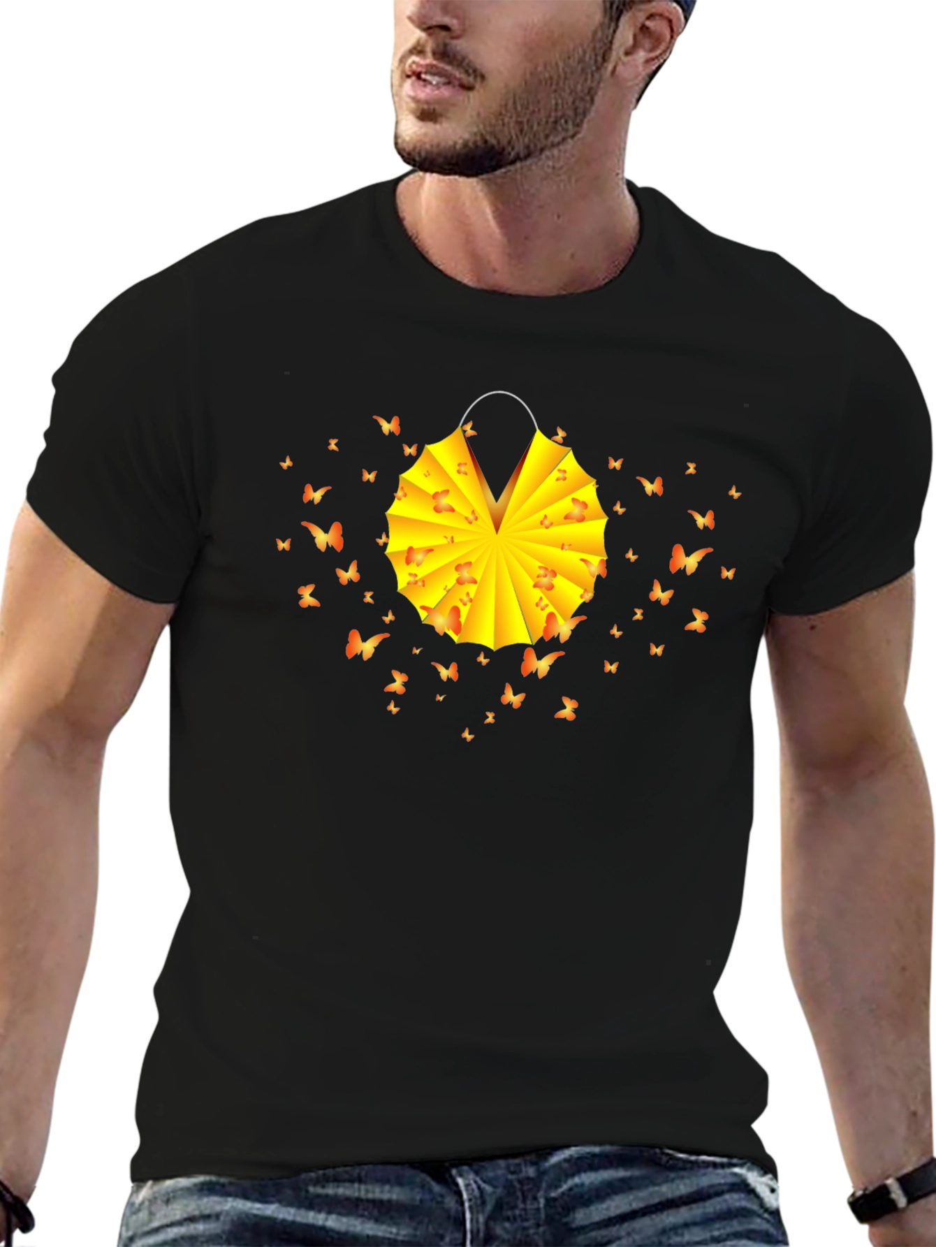 Butterfly Lantern Graphic Tee - Soft Cotton Blend