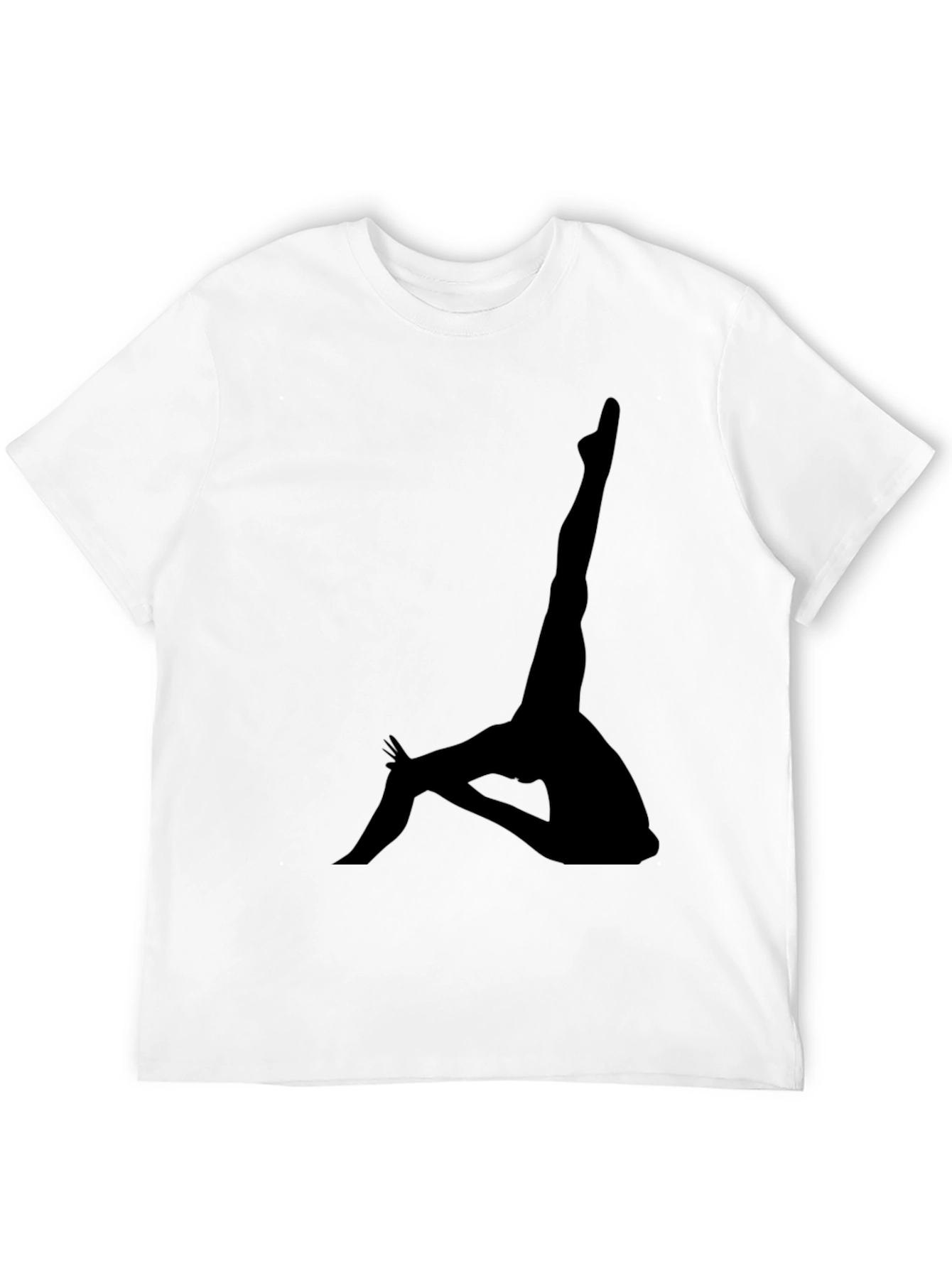 Silhouette Yoga Pose Black T-Shirt