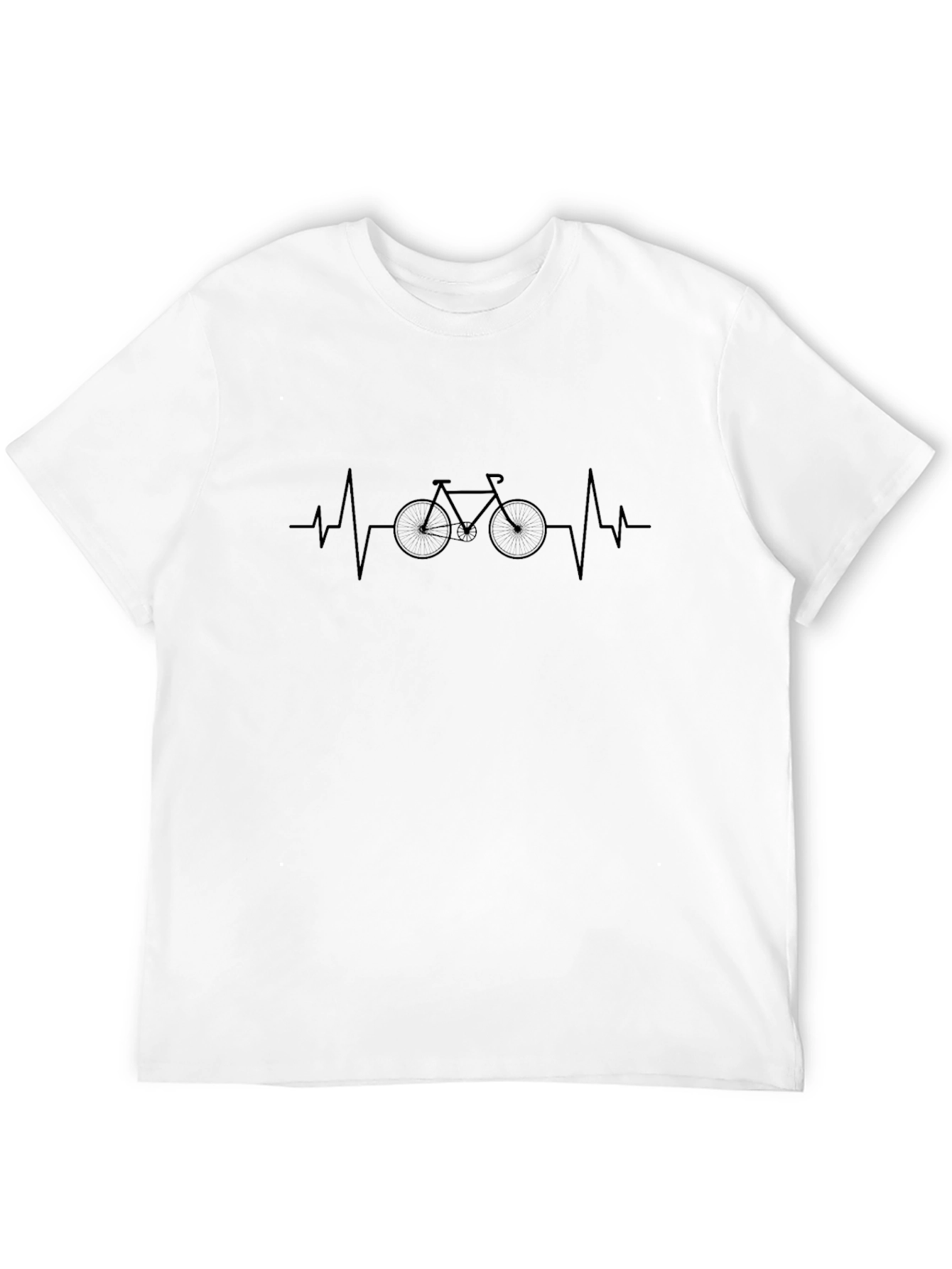 Cycling Heartbeat T-Shirt - Black Bike Lover Tee