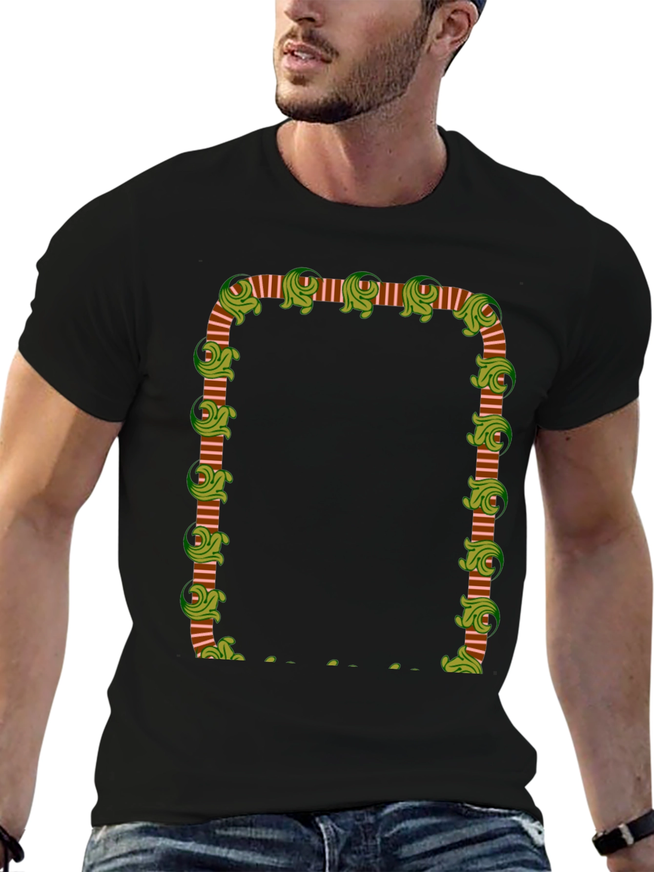 Festive Border T-Shirt - Holiday Style