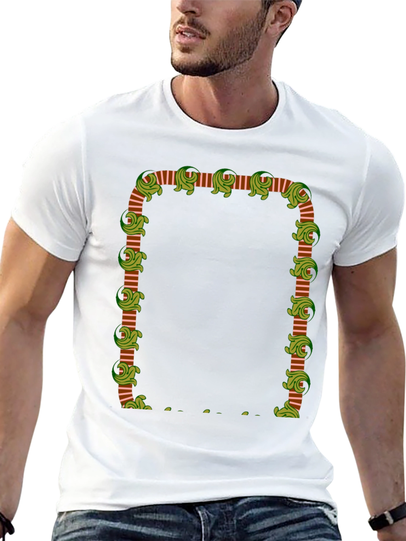 Festive Border T-Shirt - Holiday Style