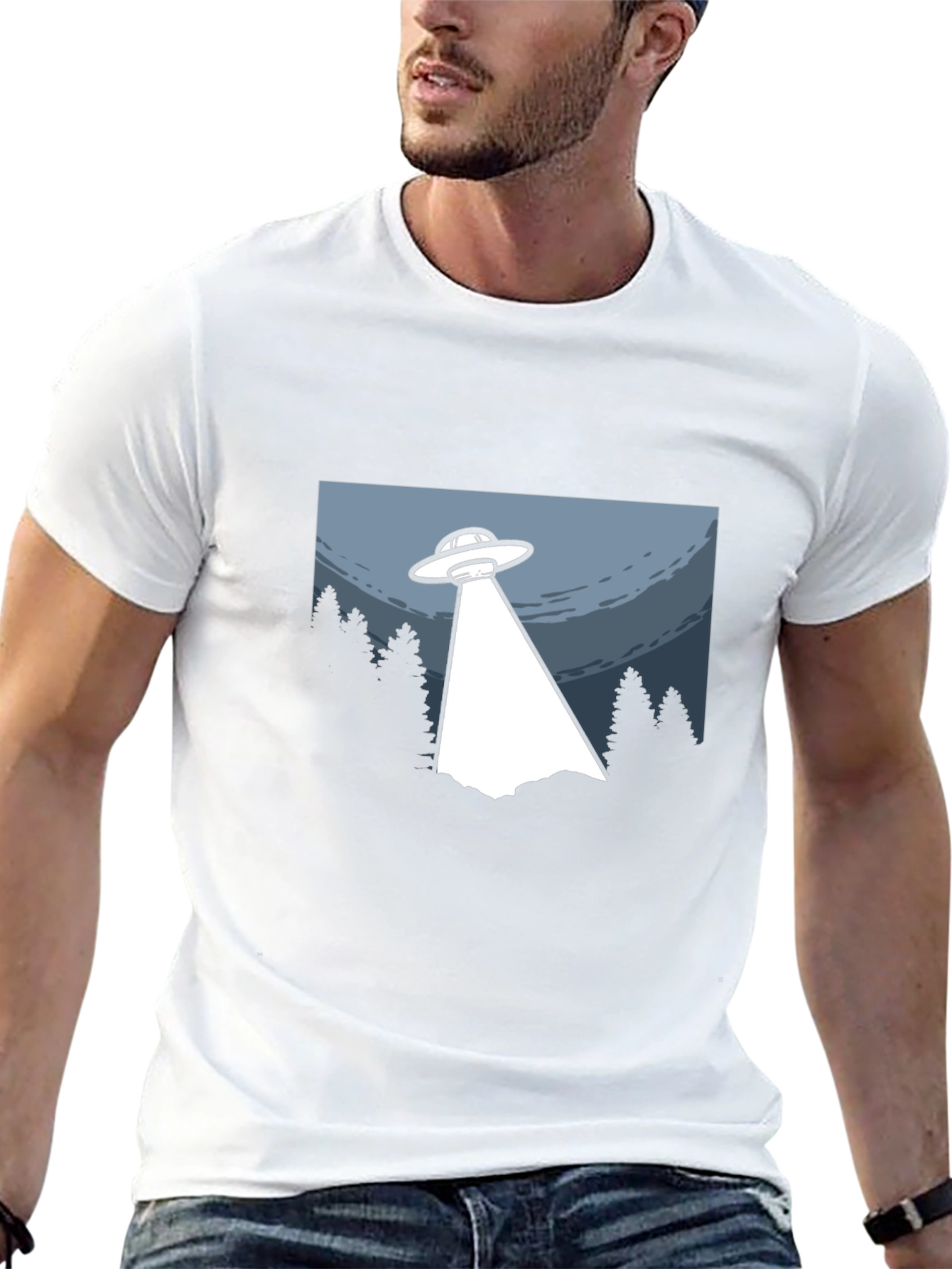 UFO Abduction Graphic T-Shirt