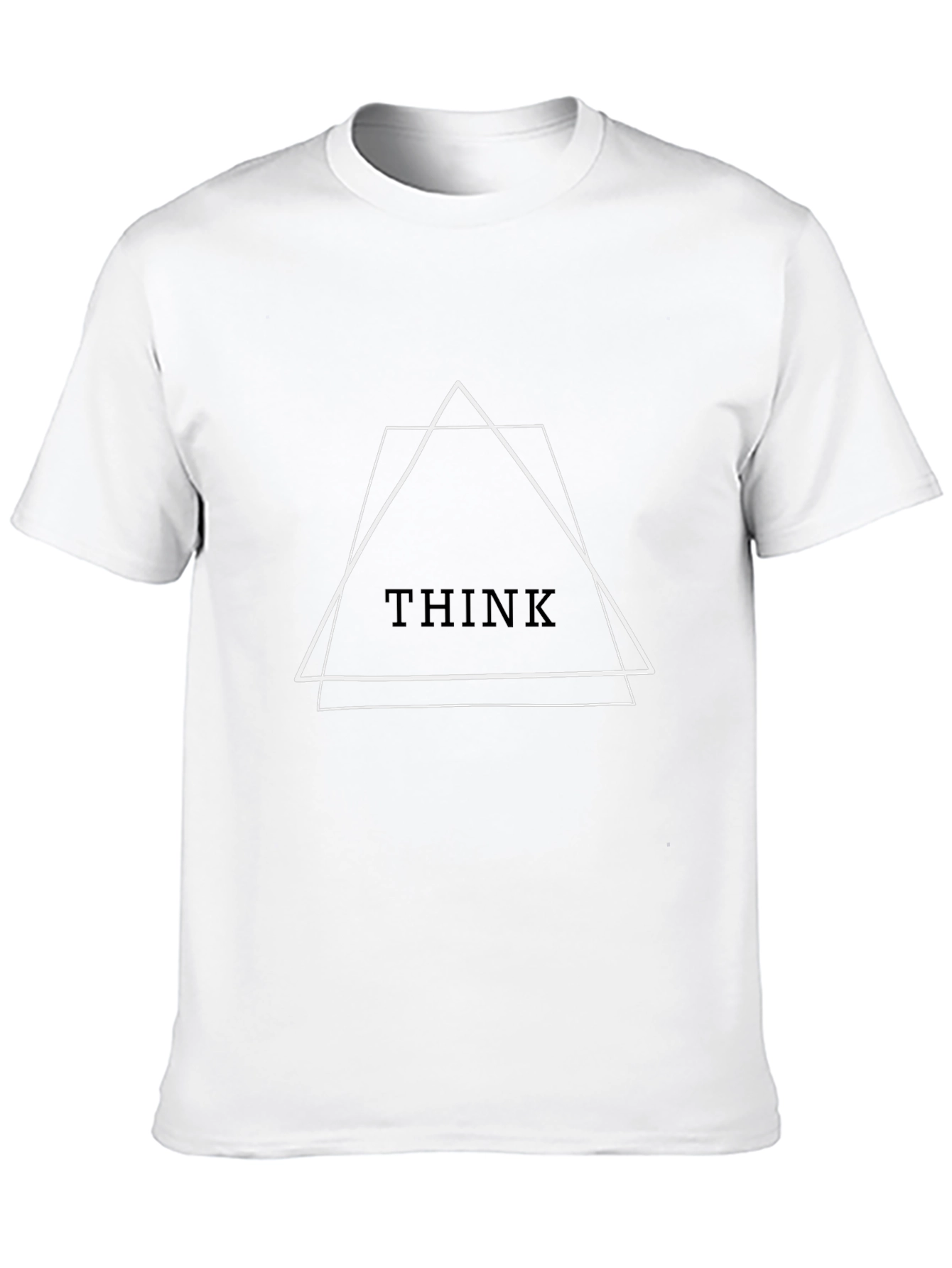 Geometric Think Tee - Modern Minimalist Design