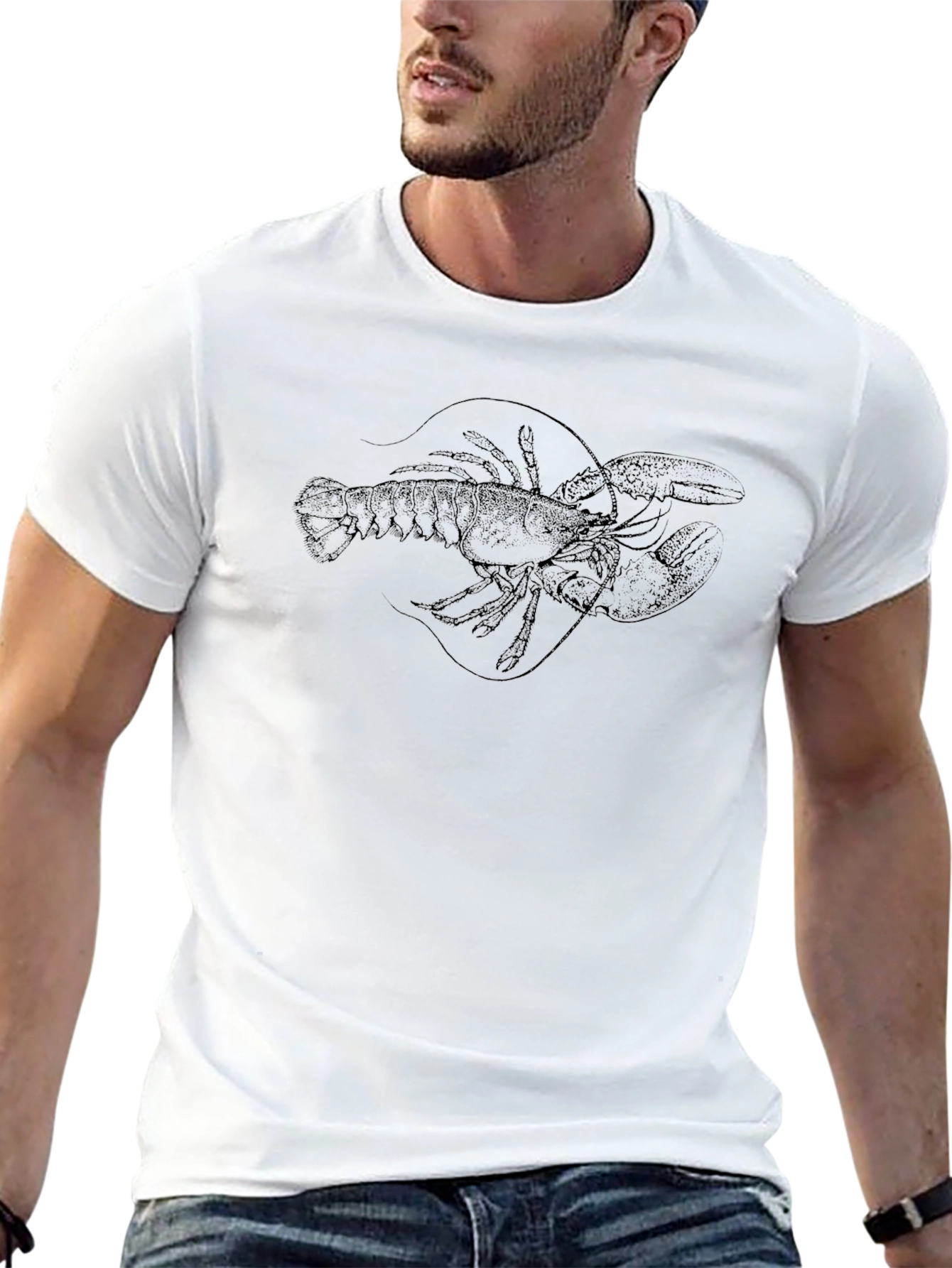 Lobster Graphic Black T-Shirt