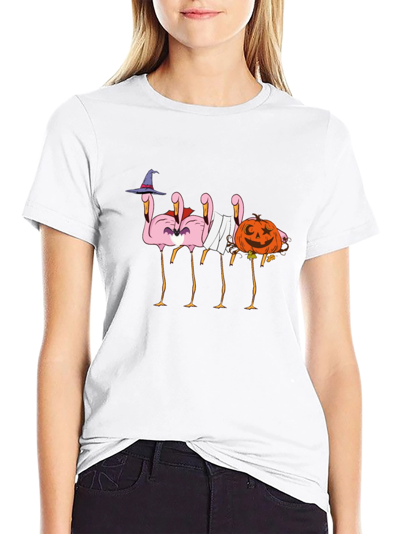 Halloween Flamingo T-Shirt - Spooky & Fun!