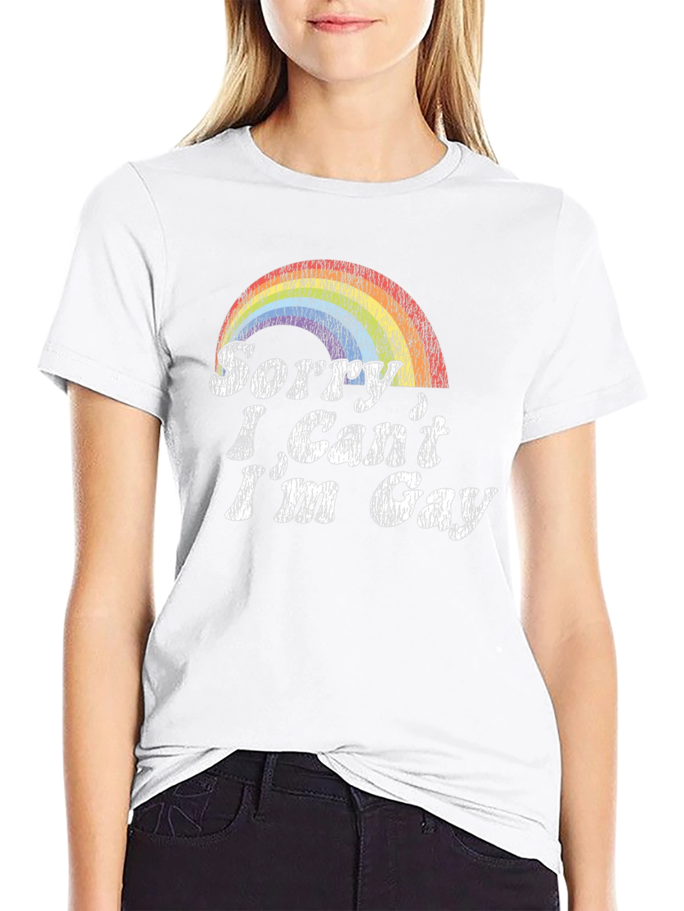 Sorry I Cant Im Gay Rainbow T-Shirt
