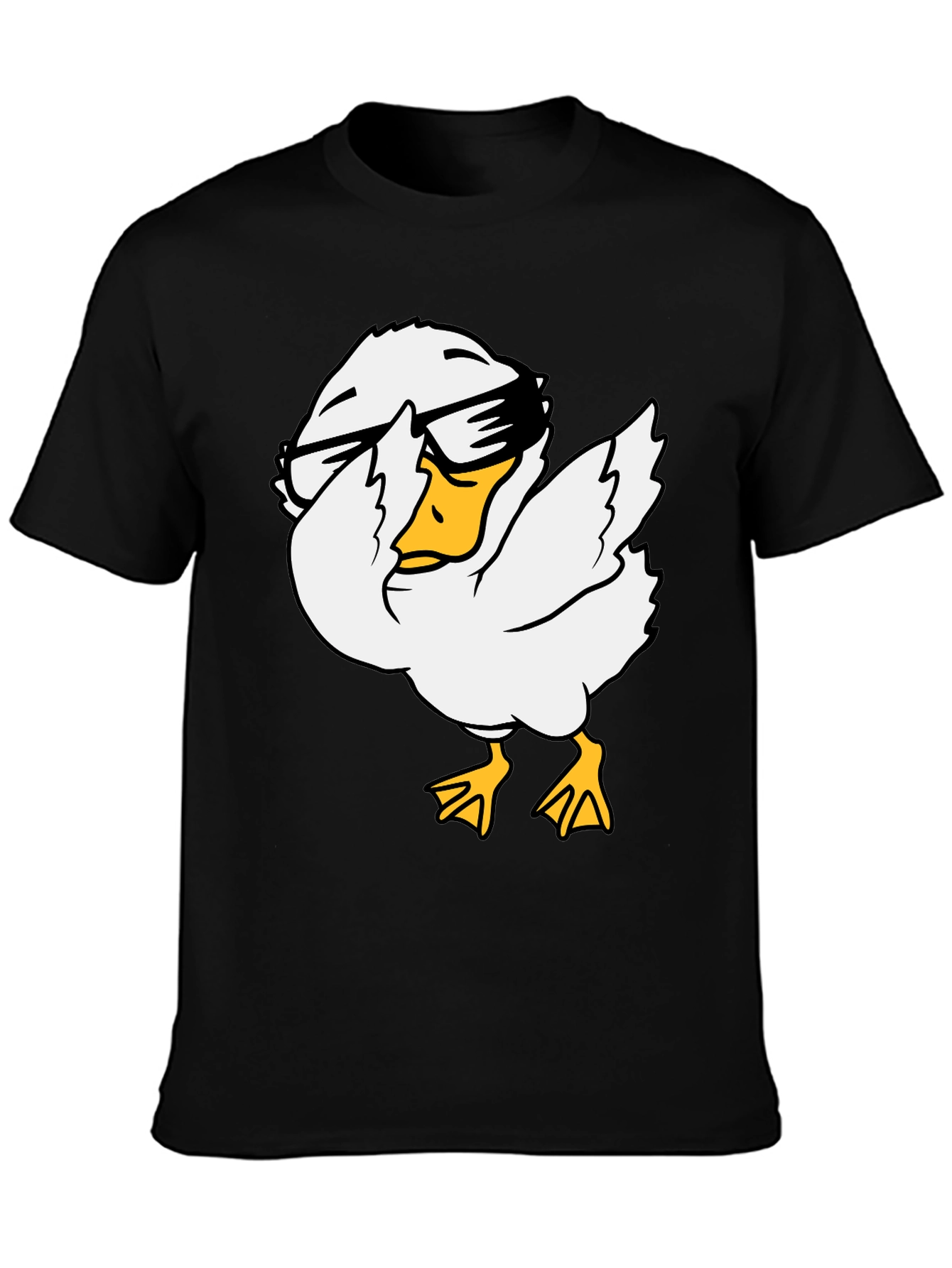 Cool Duck Graphic Tee - Black Cotton T-Shirt