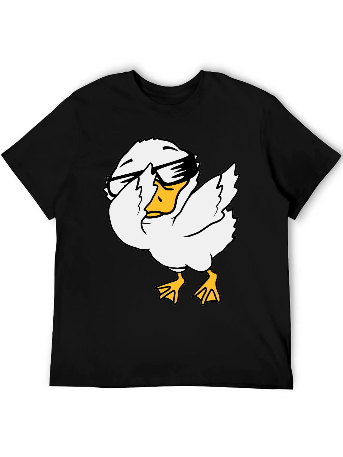 Cool Duck Graphic Tee - Black Cotton T-Shirt