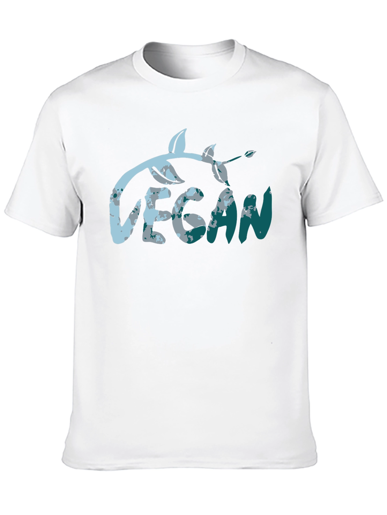 Vegan Leaf Graphic Tee - Black