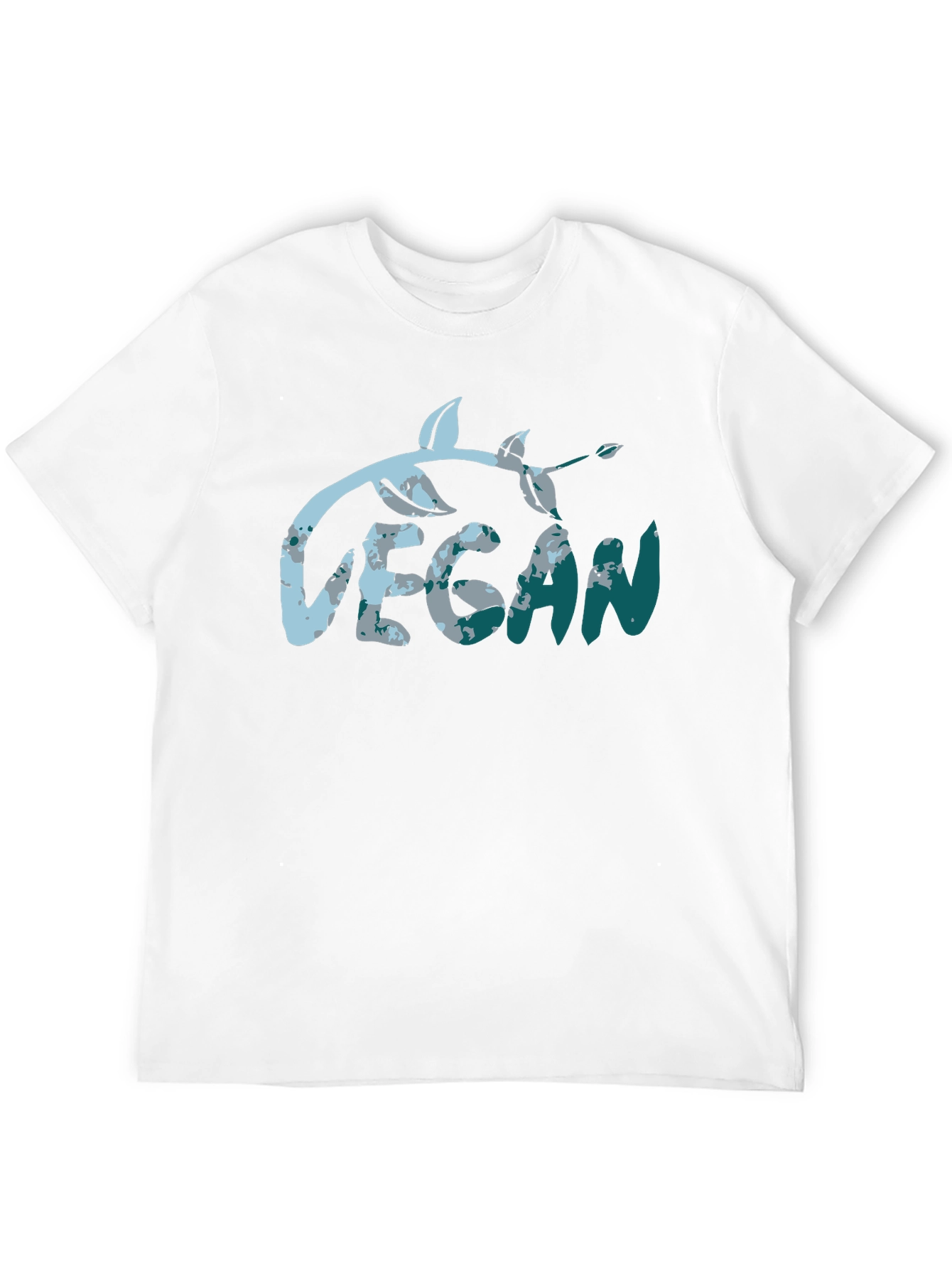 Vegan Leaf Graphic Tee - Black