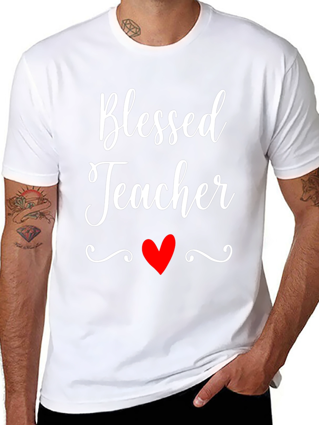 Blessed Teacher Graphic T-Shirt - Black