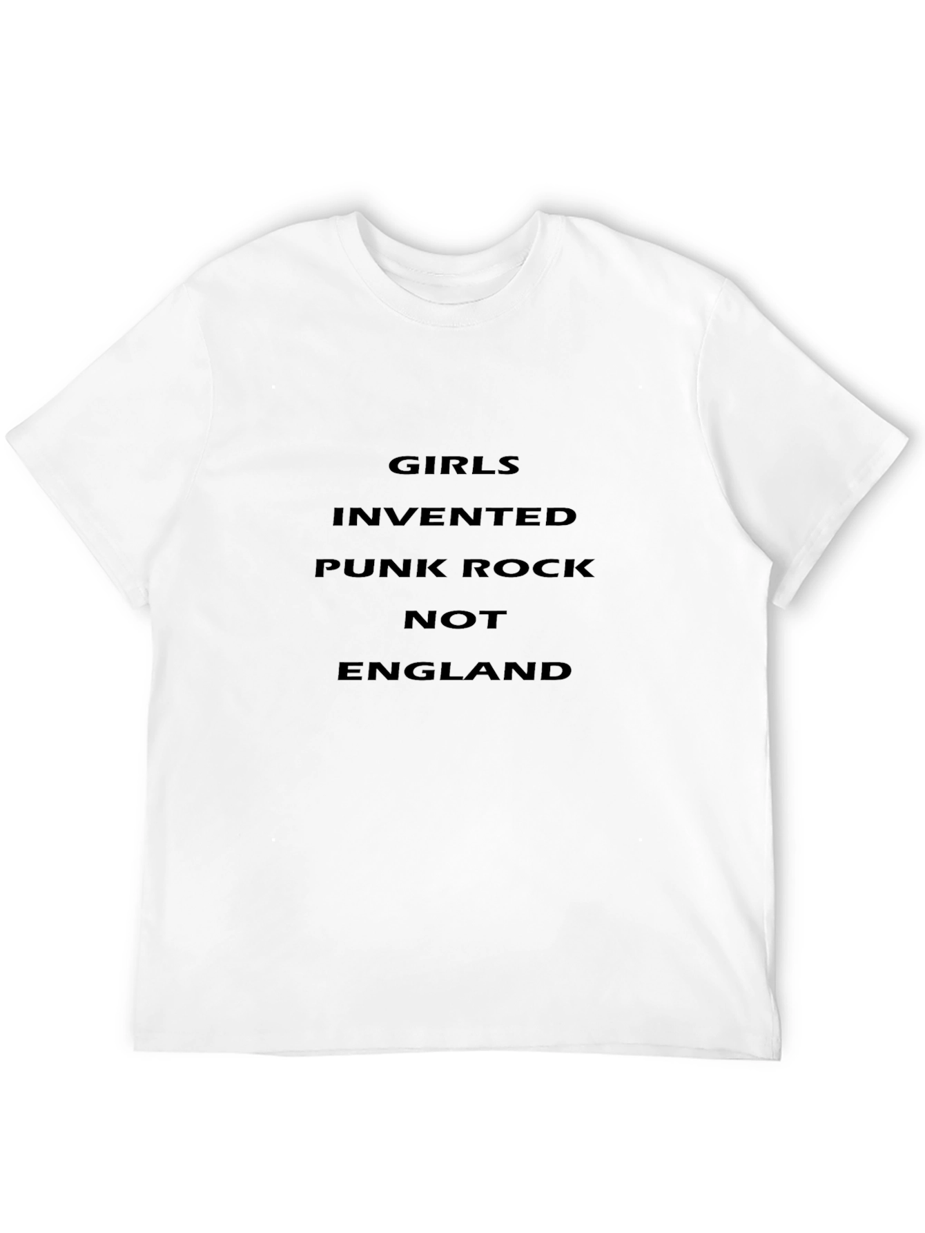 Girls Invented Punk Rock Tee - Black Graphic T-Shirt