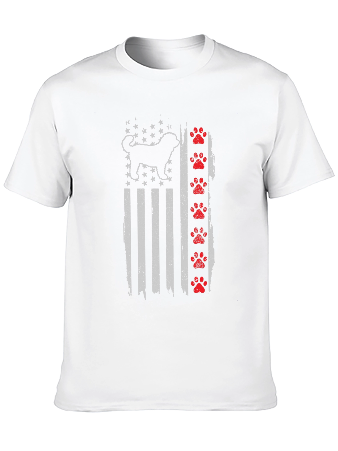 Dog Breed American Flag Graphic Tee