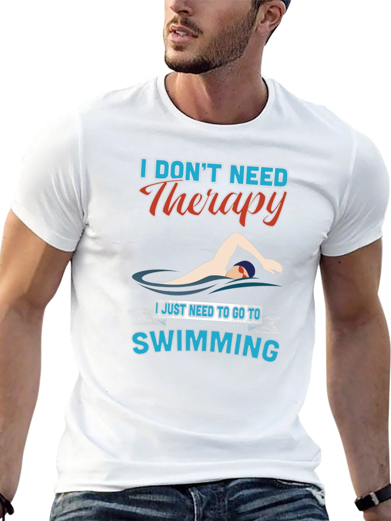 Swimming Therapy T-Shirt - Funny Swimmer Gift