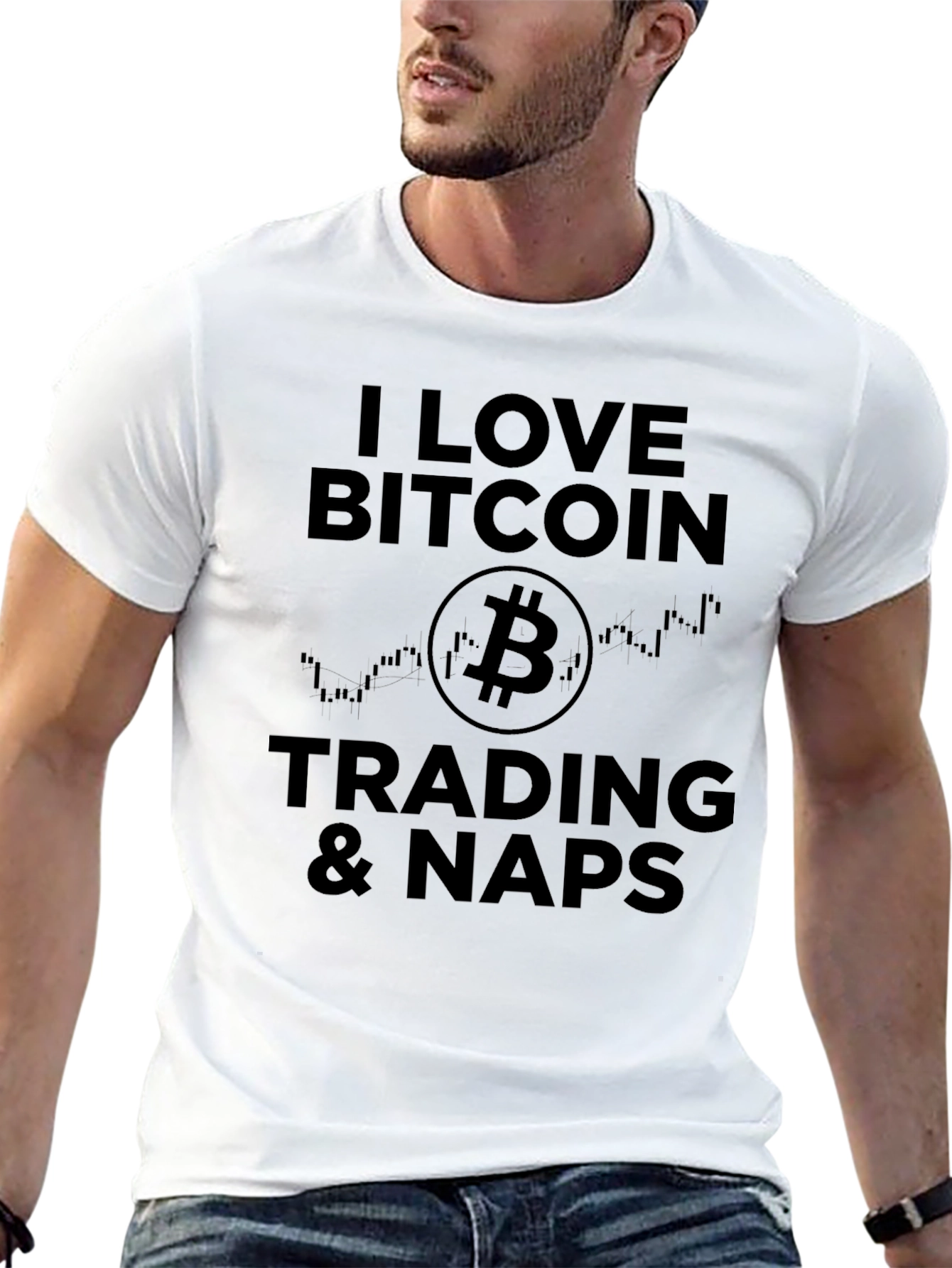 I Love Bitcoin Trading & Naps Graphic T-Shirt