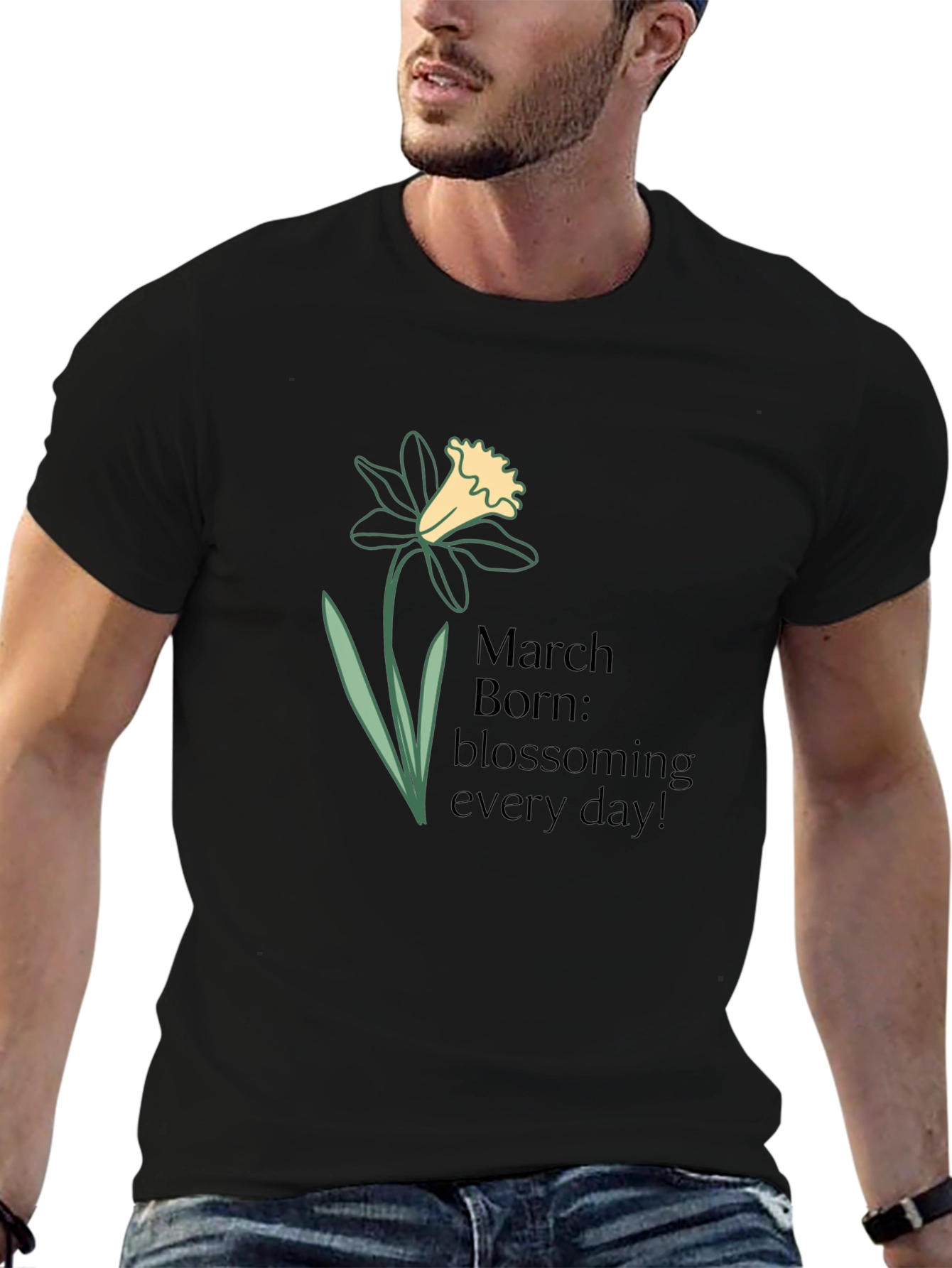 March Birthday Daffodil T-Shirt - Blossoming Everyday