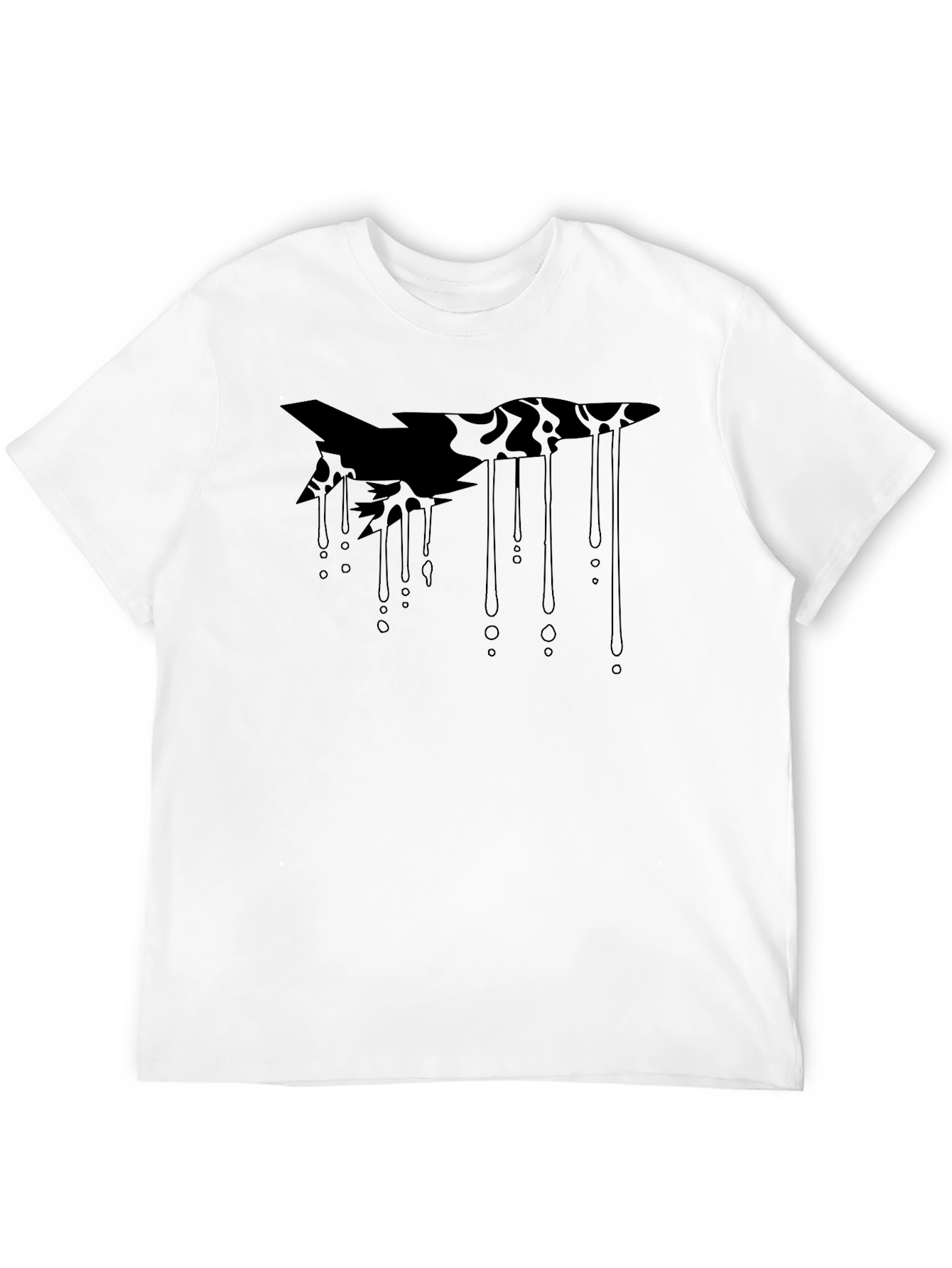 Abstract Graphic Black T-Shirt - Modern Streetwear Tee