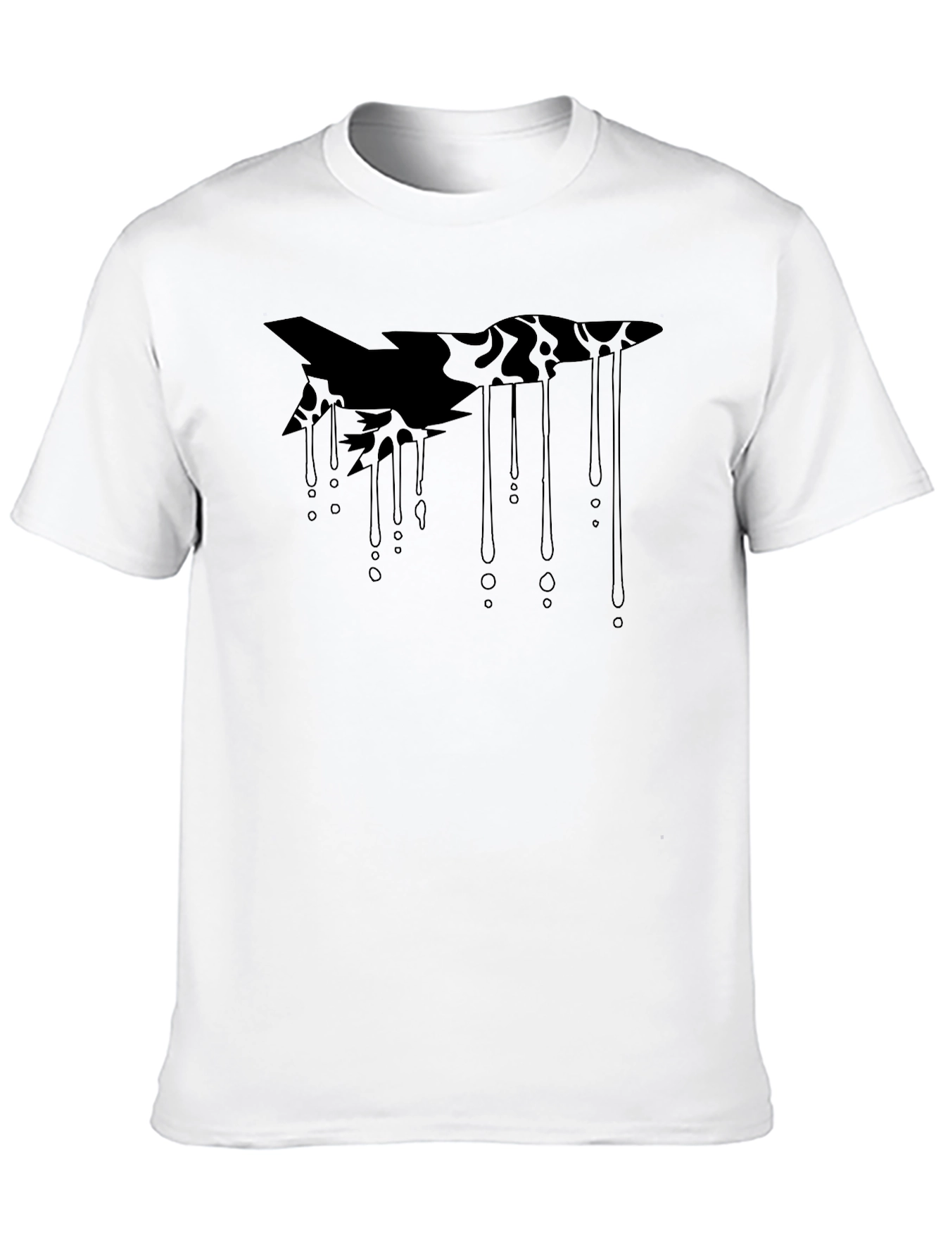 Abstract Graphic Black T-Shirt - Modern Streetwear Tee