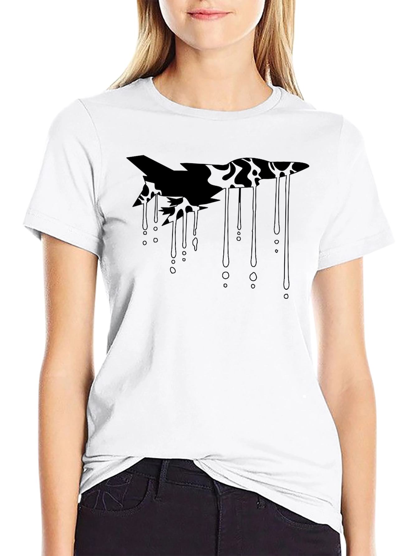 Abstract Graphic Black T-Shirt - Modern Streetwear Tee