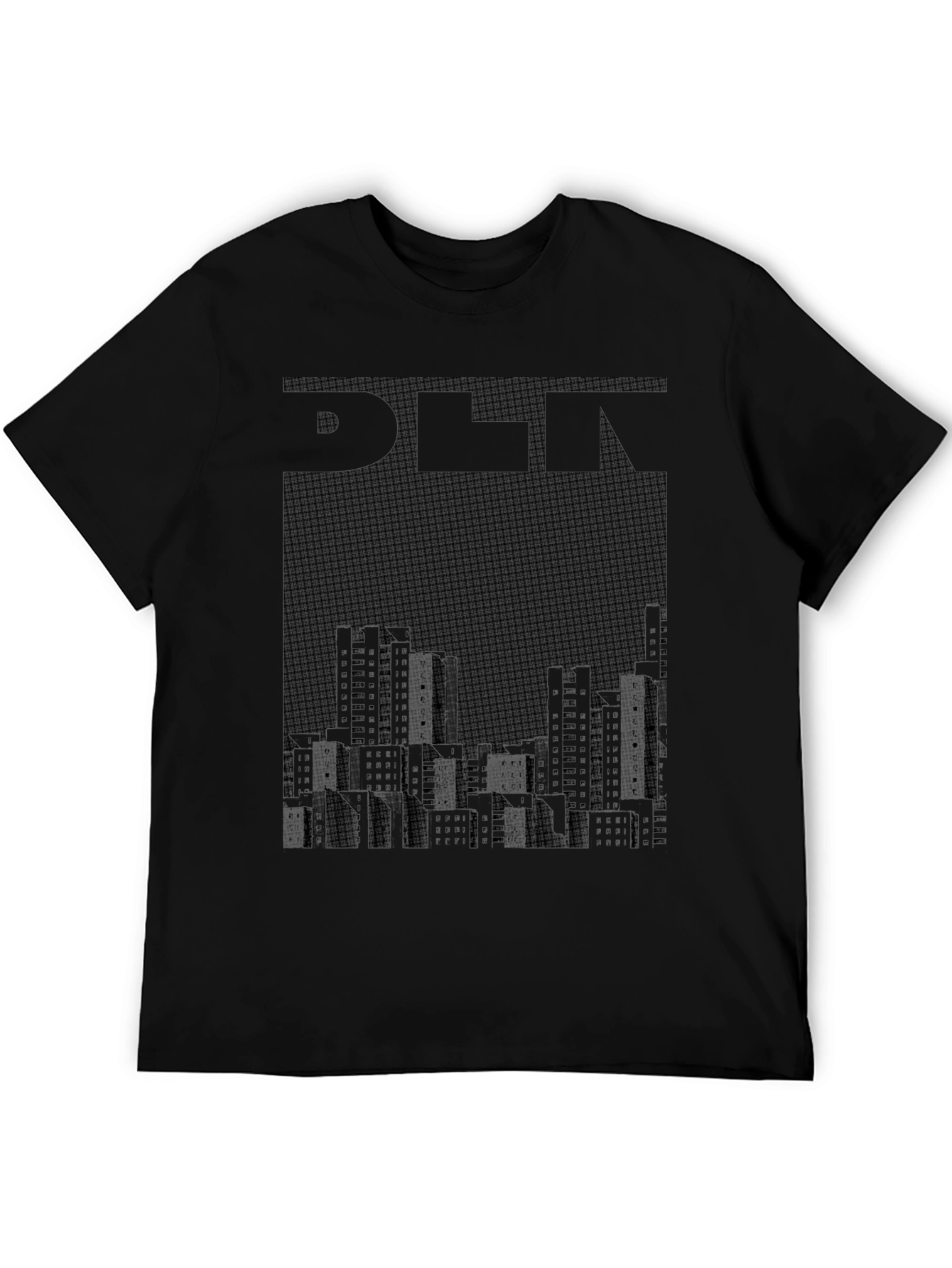 Abstract Cityscape Graphic Tee - Urban Style