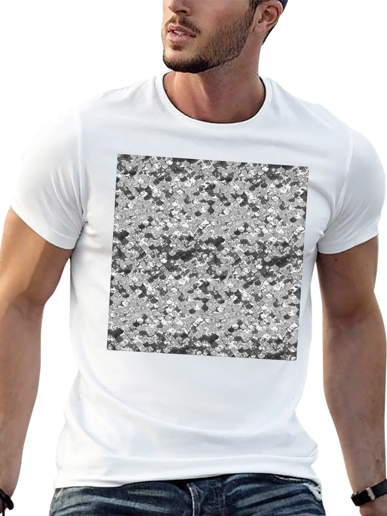 Abstract Pattern Black T-Shirt