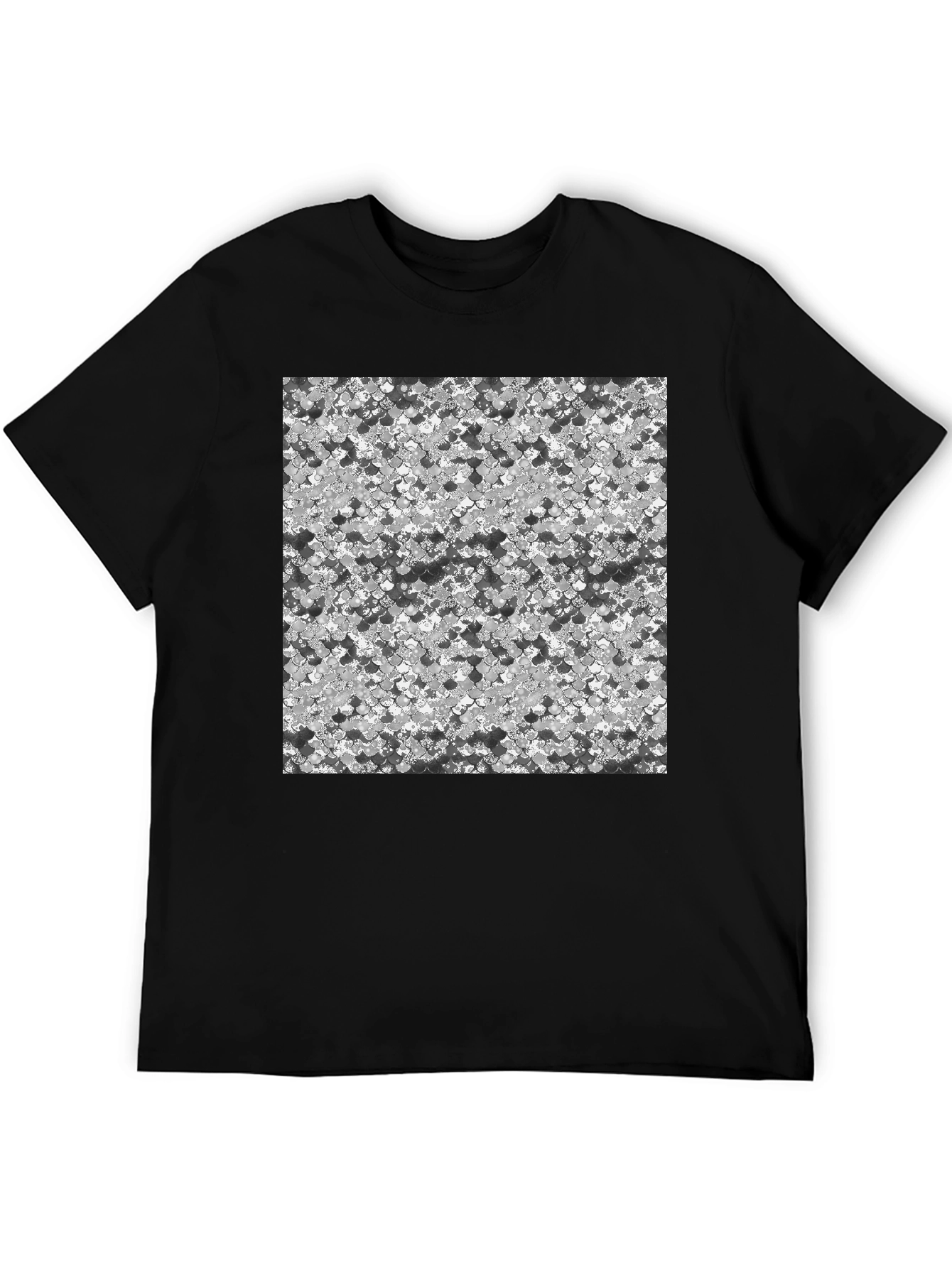 Abstract Pattern Black T-Shirt