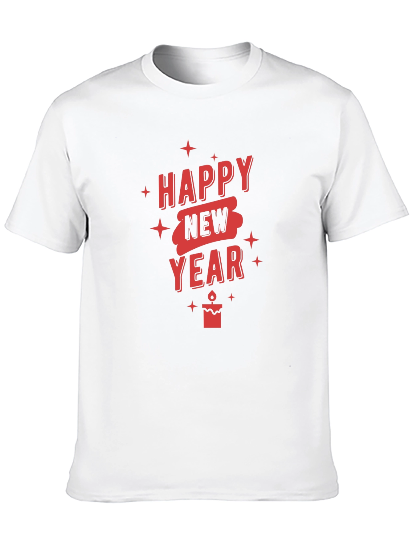 Happy New Year Graphic T-Shirt - Black