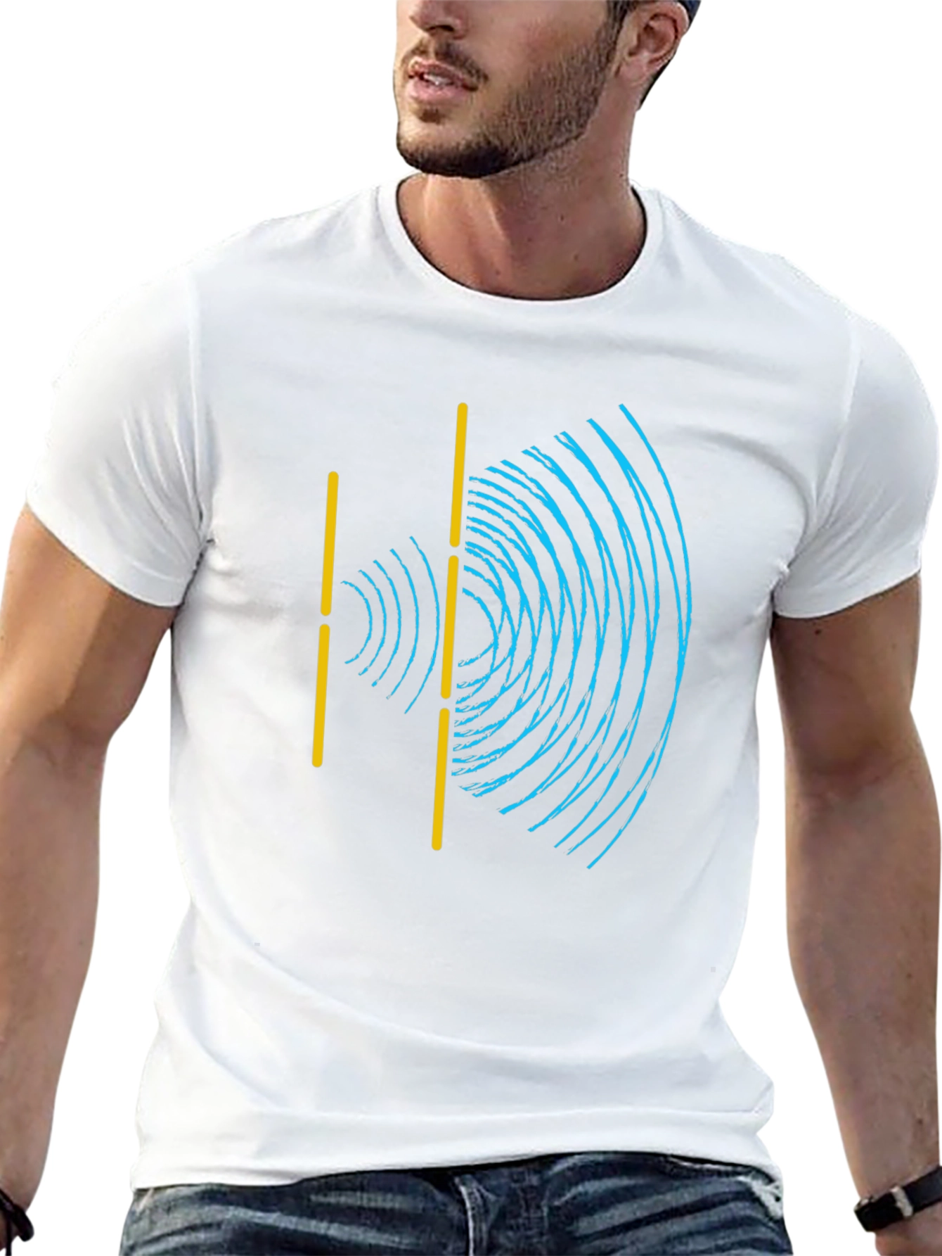 Wave Interference Black T-Shirt - Science Physics Tee