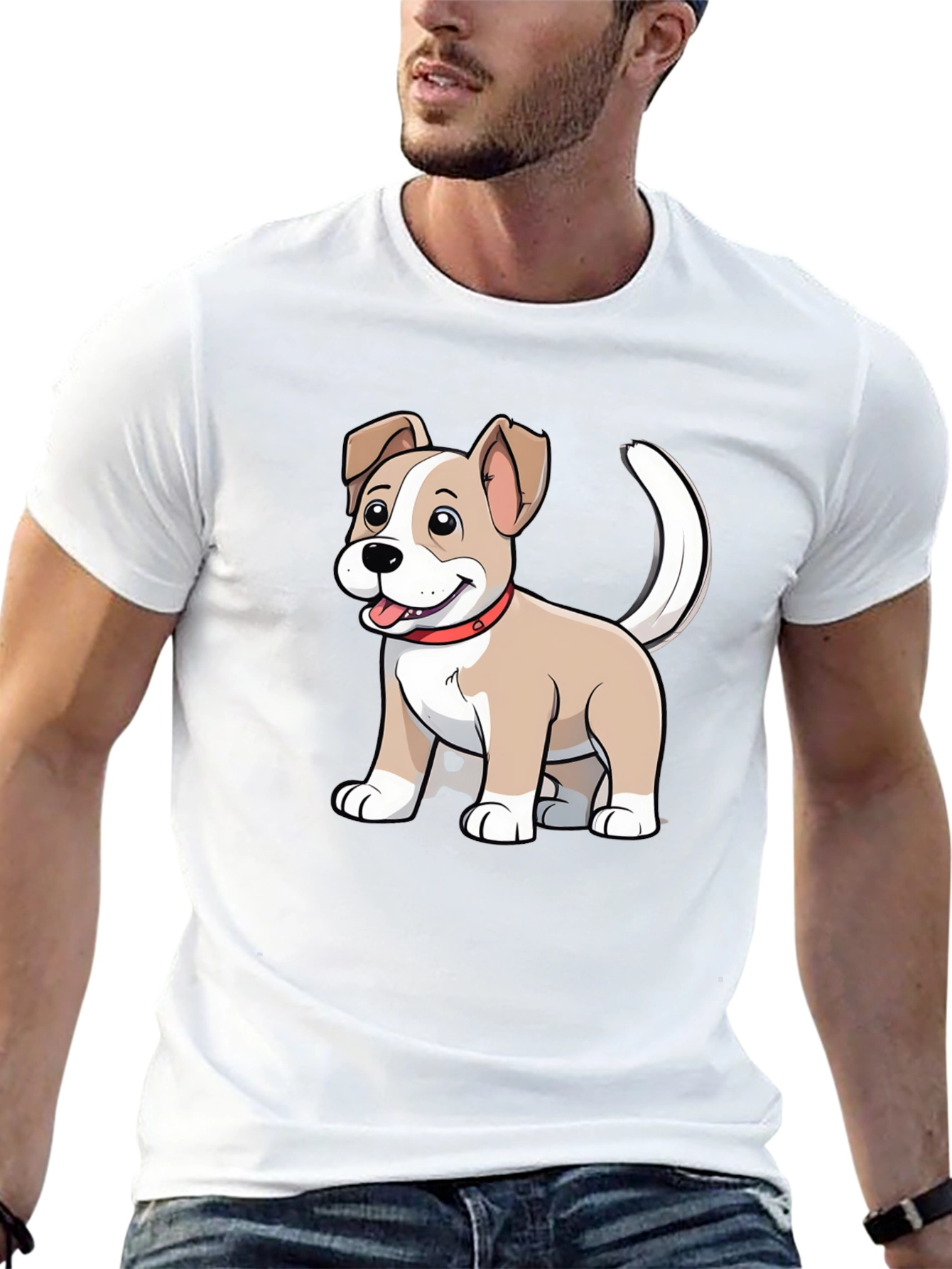 Cute Cartoon Puppy Dog Graphic T-Shirt