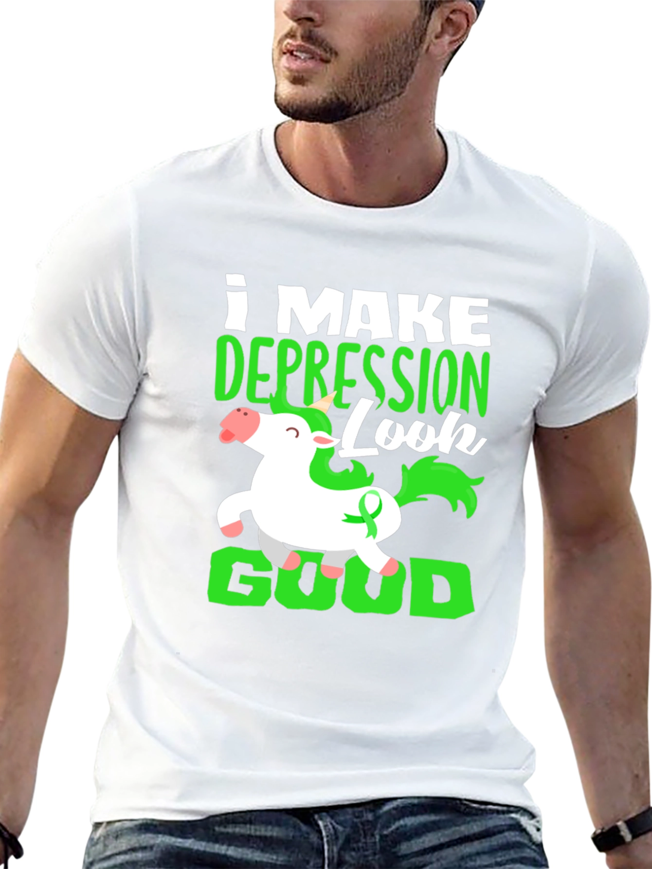 Depression Look Good Unicorn T-Shirt
